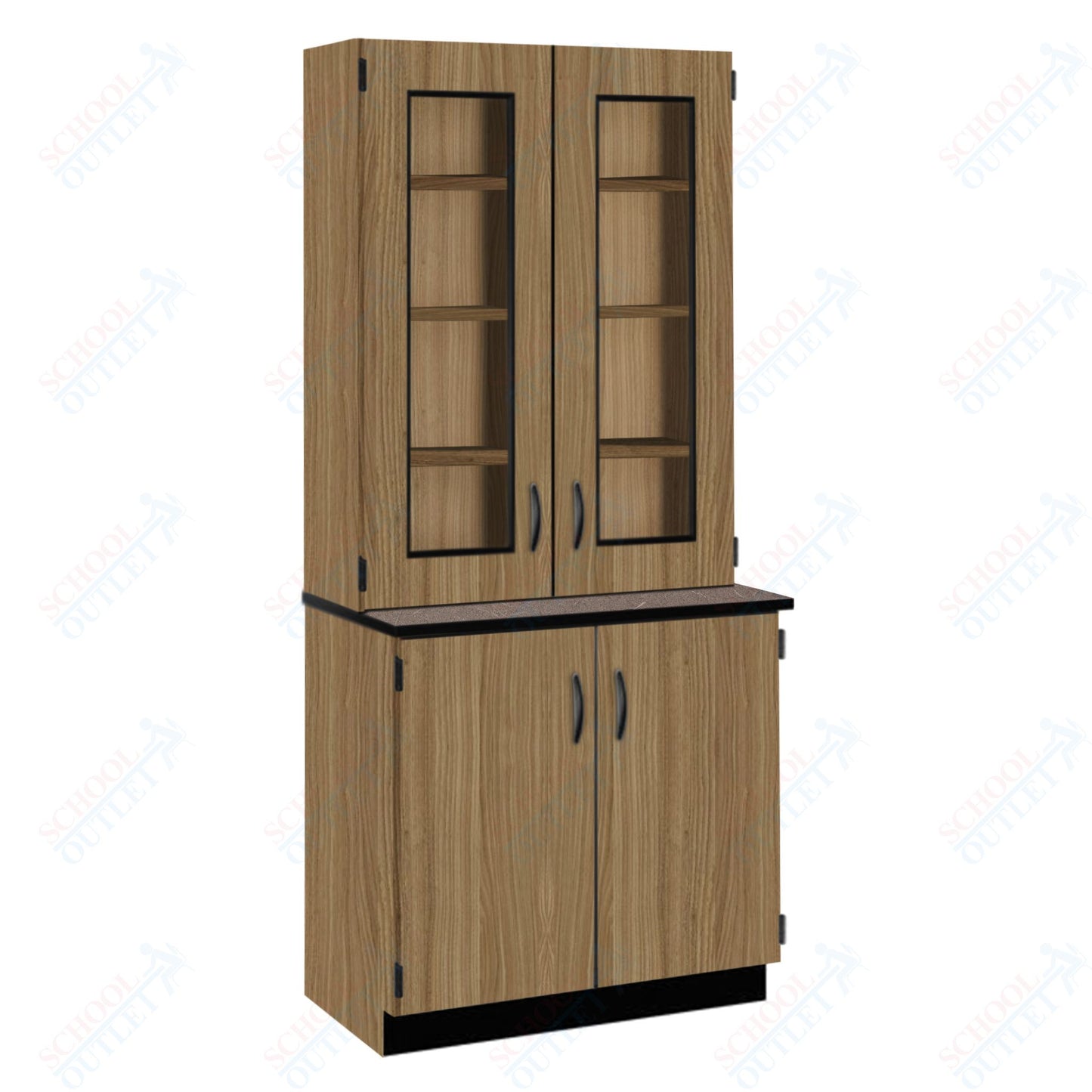 Chemical Resistant Laminate Top Display Hutch with Lock and Base Molding (84204 K84 21)