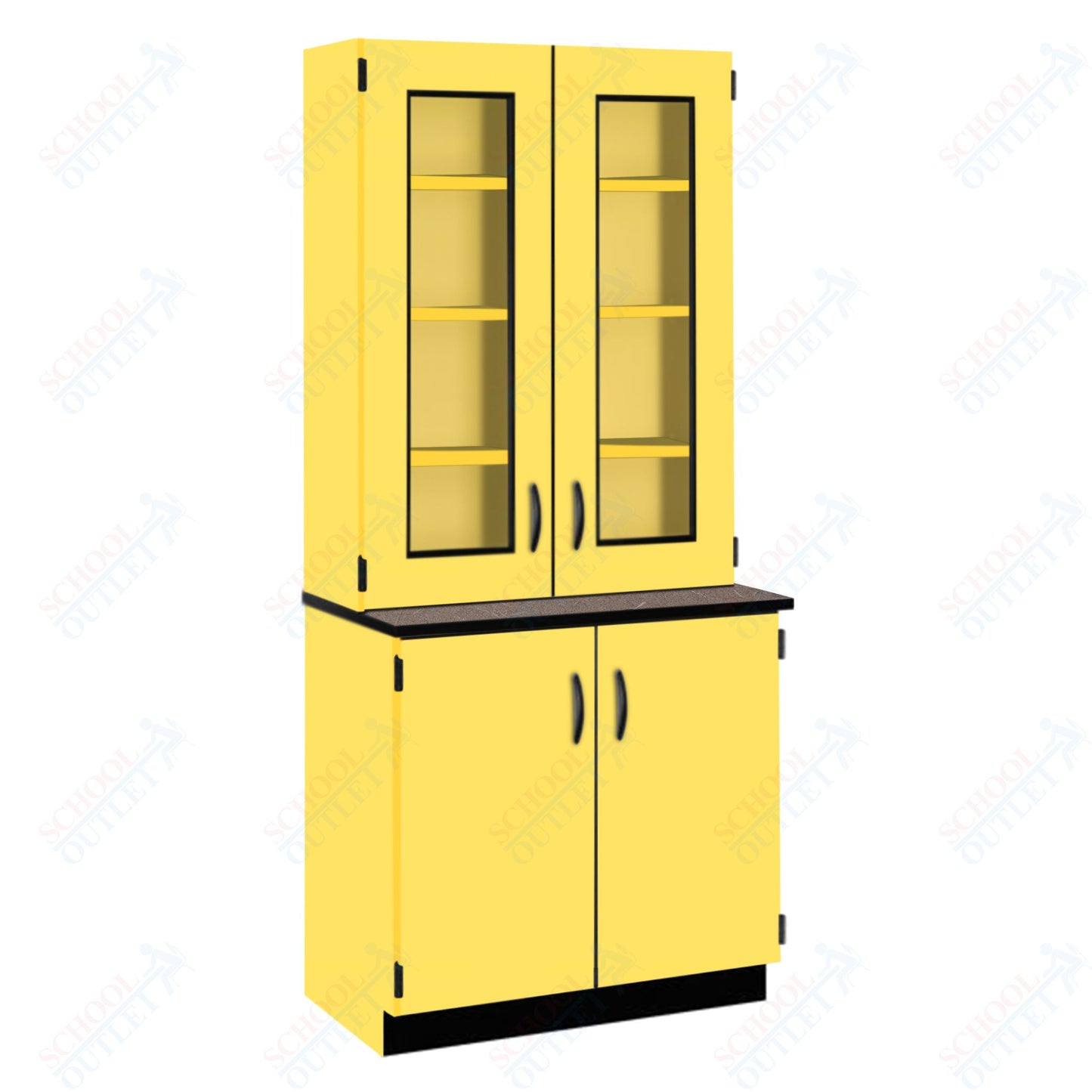 Chemical Resistant Laminate Top Display Hutch with Lock and Base Molding (84204 K84 21)