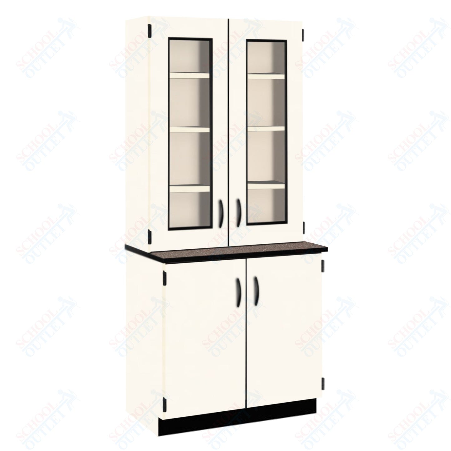 Chemical Resistant Laminate Top Display Hutch with Lock and Base Molding (84204 K84 21)