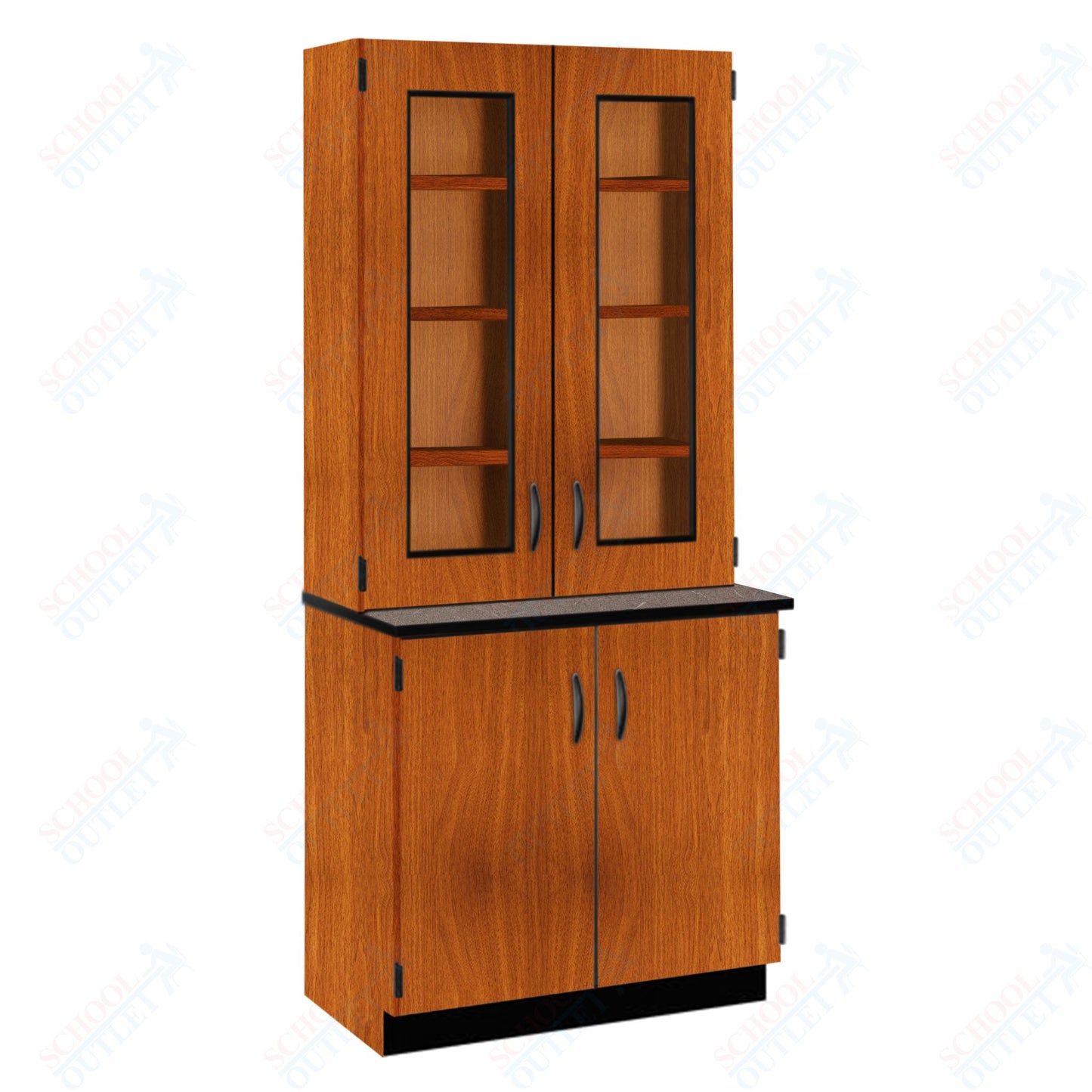 Chemical Resistant Laminate Top Display Hutch with Lock and Base Molding (84204 K84 21)