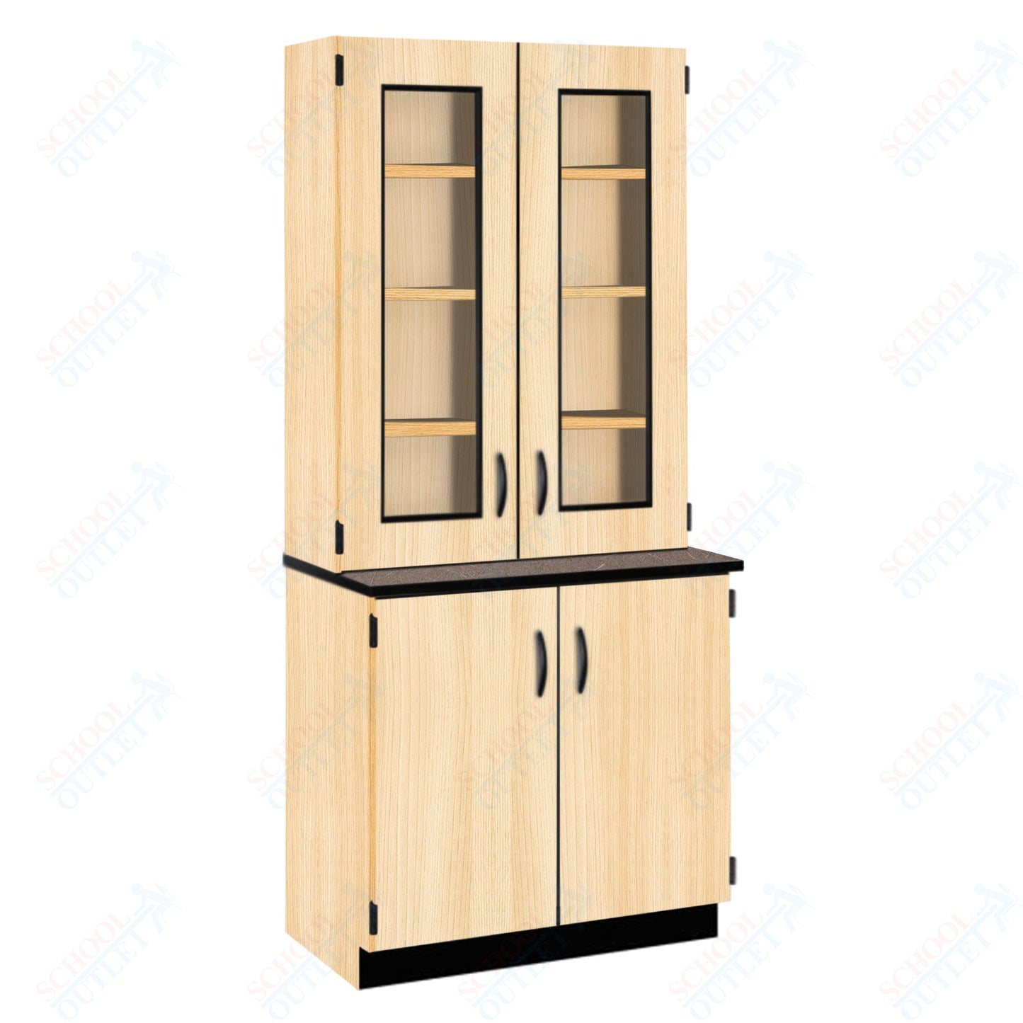 Chemical Resistant Laminate Top Display Hutch with Lock and Base Molding (84204 K84 21)