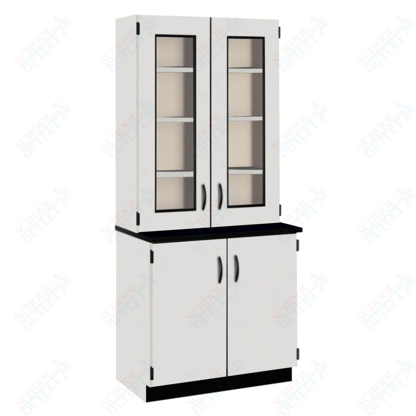 Chemical Resistant Laminate Top Display Hutch with Lock and Base Molding (84204 K84 21)