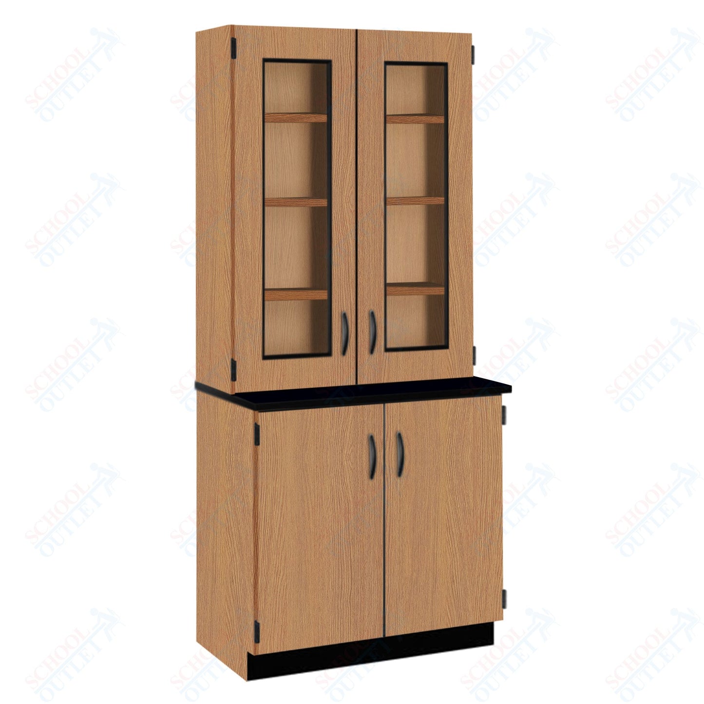 Chemical Resistant Laminate Top Display Hutch with Lock and Base Molding (84204 K84 21)