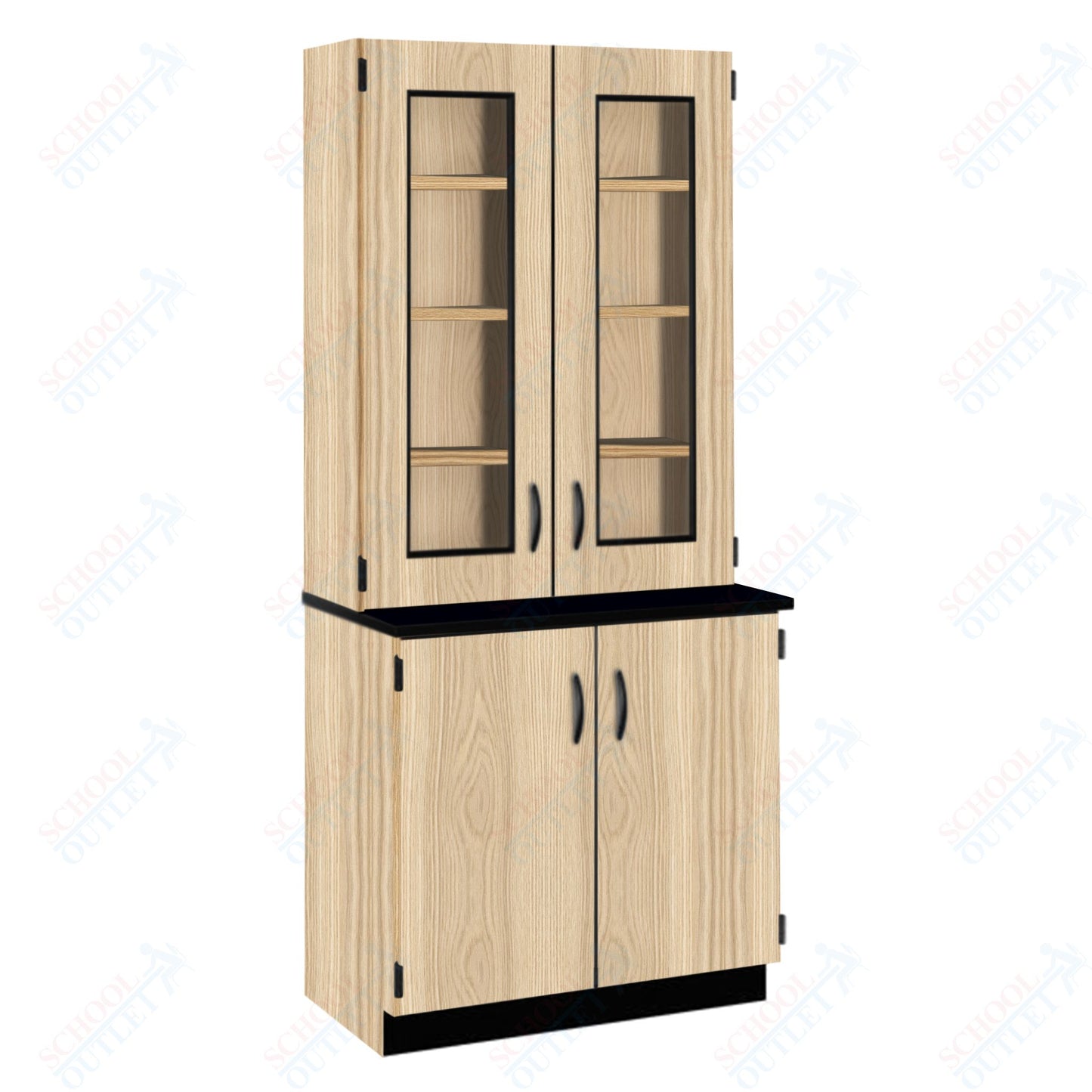 Chemical Resistant Laminate Top Display Hutch with Lock and Base Molding (84204 K84 21)