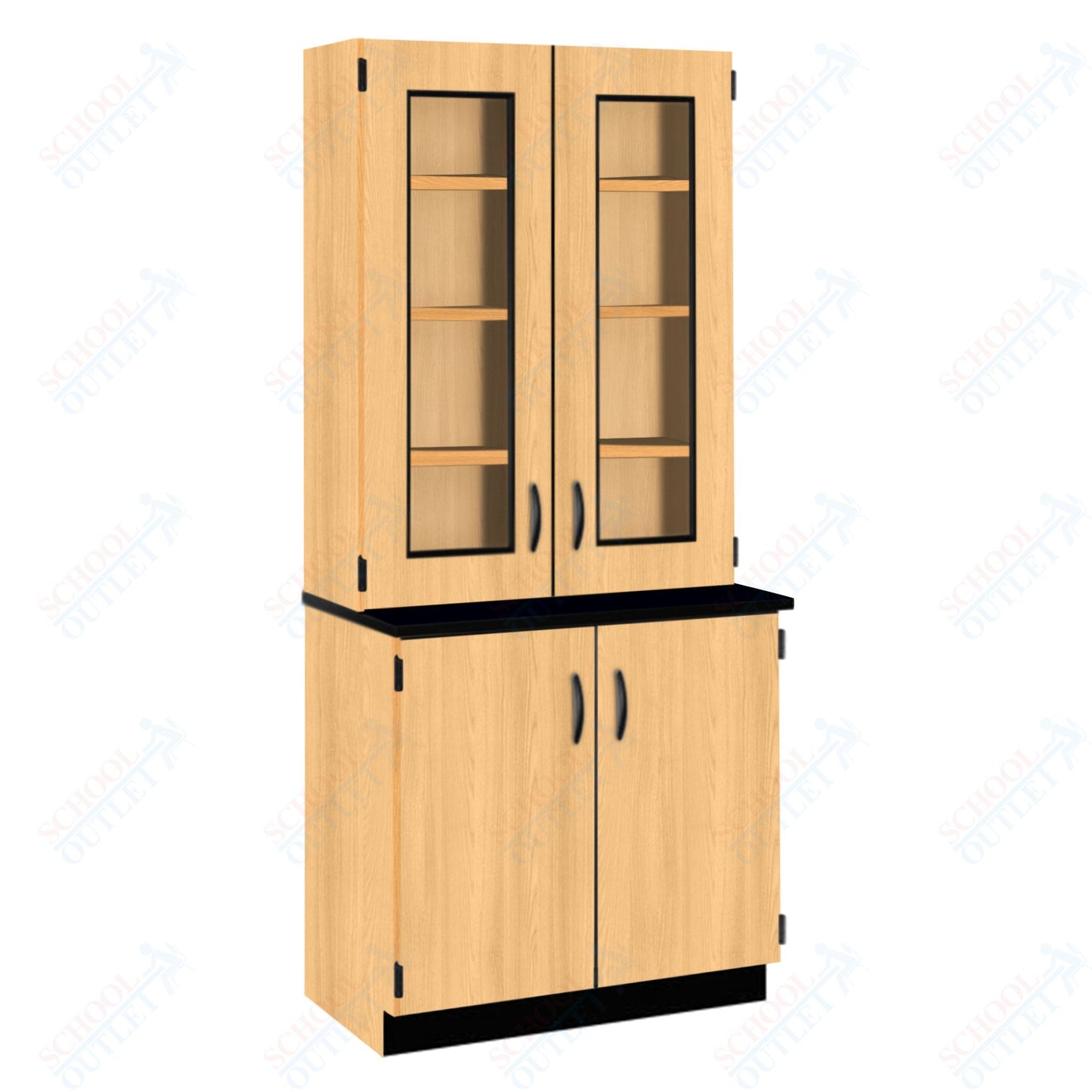 Chemical Resistant Laminate Top Display Hutch with Lock and Base Molding (84204 K84 21)