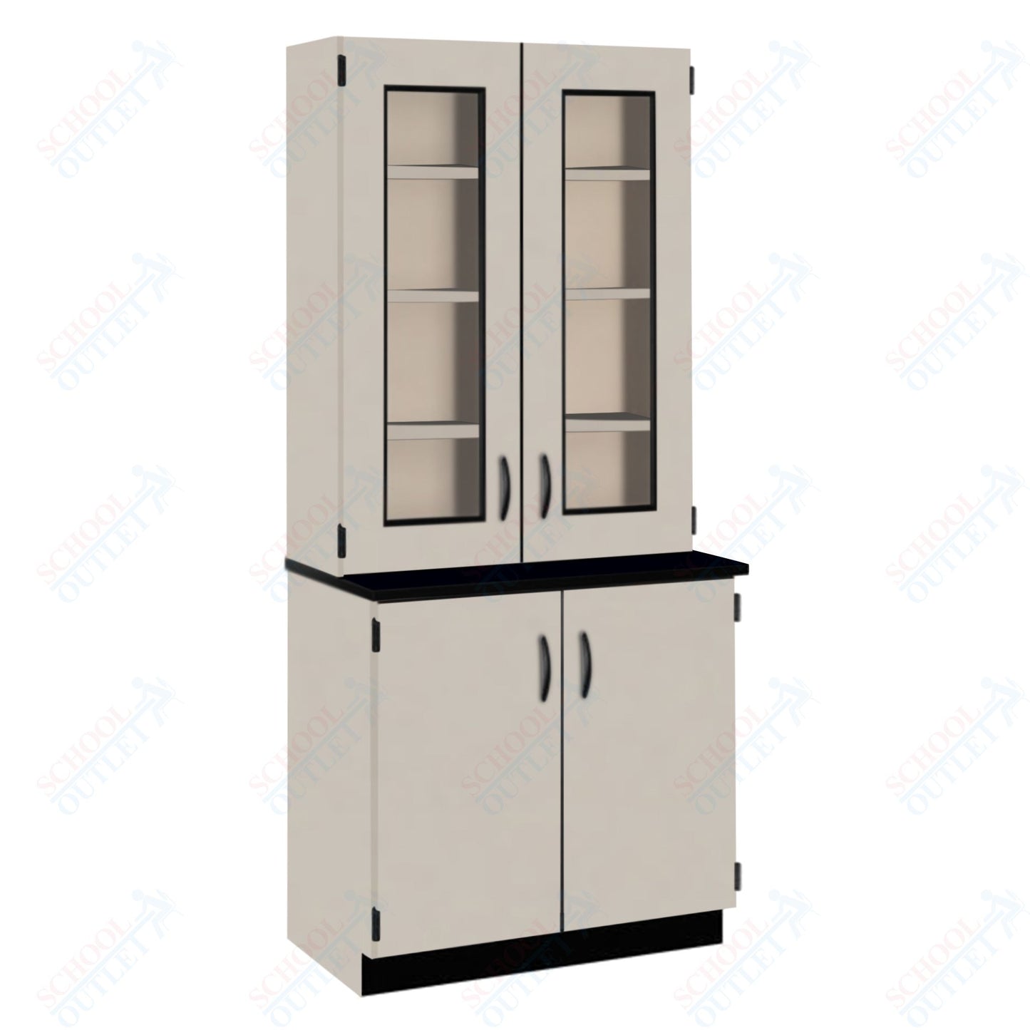 Chemical Resistant Laminate Top Display Hutch with Lock and Base Molding (84204 K84 21)