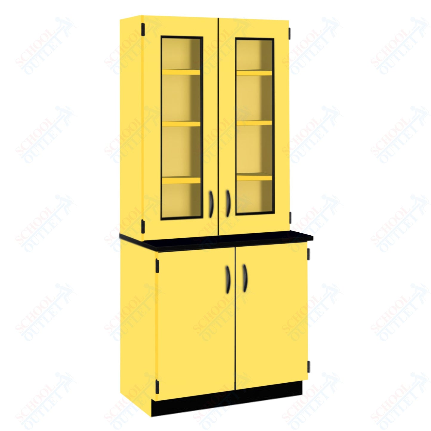 Chemical Resistant Laminate Top Display Hutch with Lock and Base Molding (84204 K84 21)