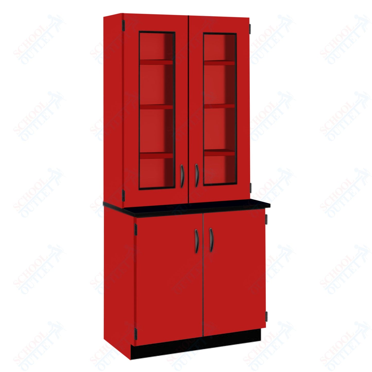 Chemical Resistant Laminate Top Display Hutch with Lock and Base Molding (84204 K84 21)