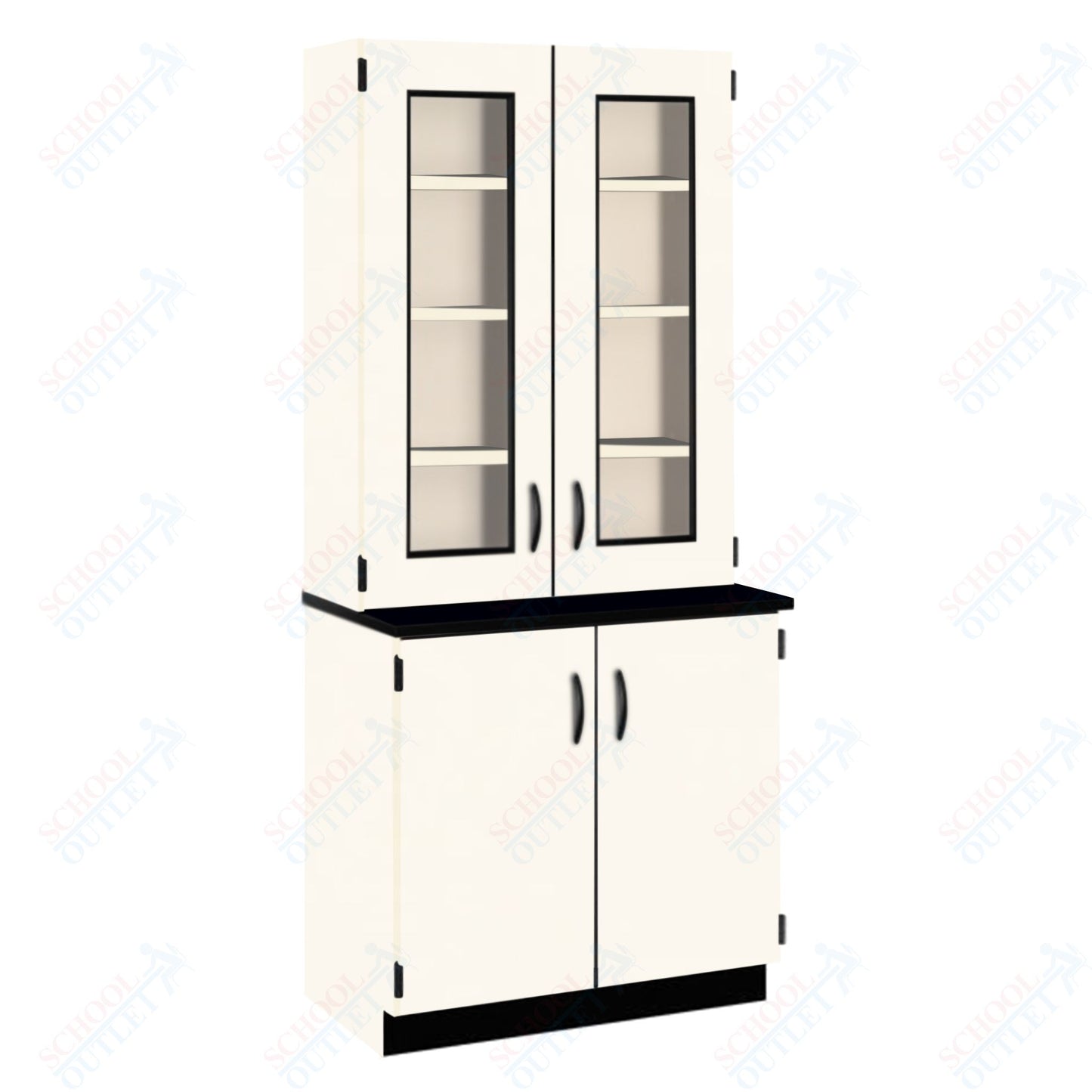 Chemical Resistant Laminate Top Display Hutch with Lock and Base Molding (84204 K84 21)