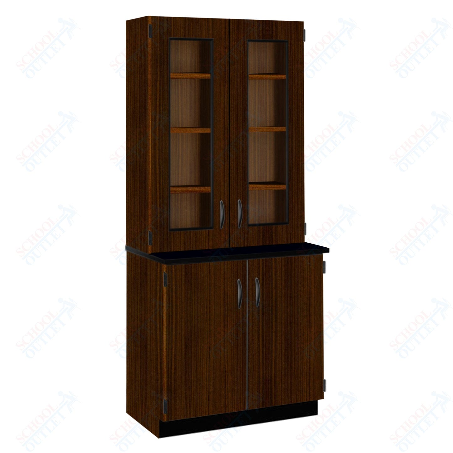 Chemical Resistant Laminate Top Display Hutch with Lock and Base Molding (84204 K84 21)