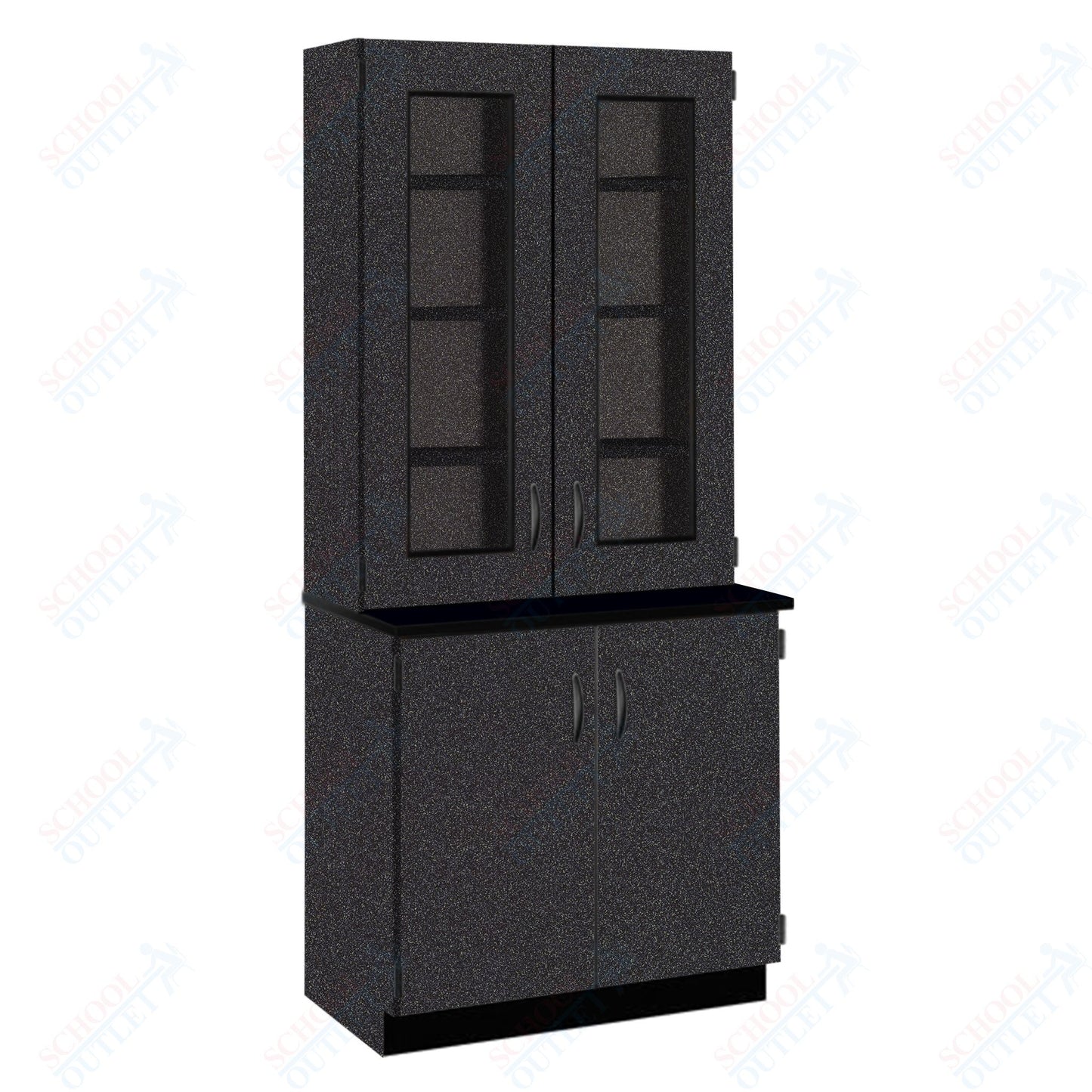 Chemical Resistant Laminate Top Display Hutch with Lock and Base Molding (84204 K84 21)