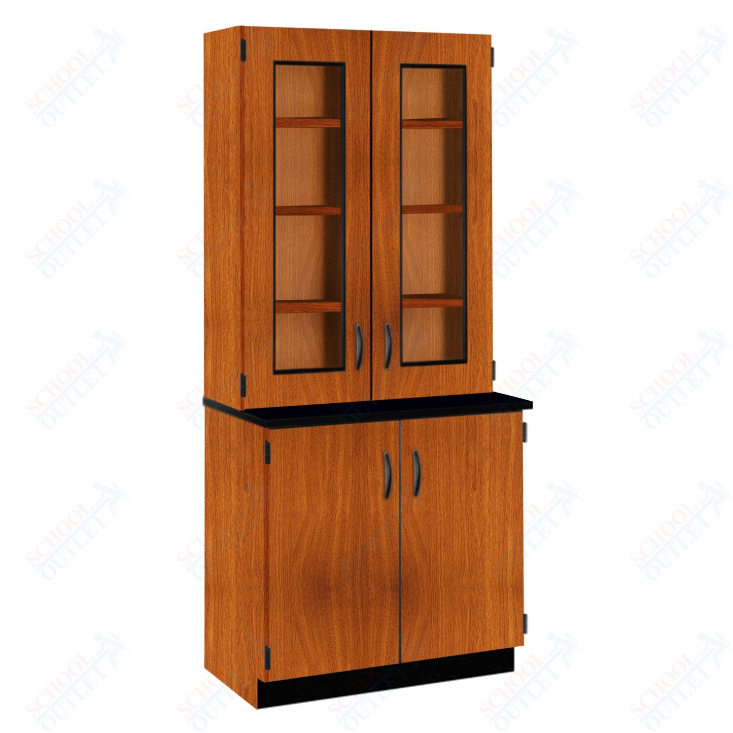 Chemical Resistant Laminate Top Display Hutch with Lock and Base Molding (84204 K84 21)