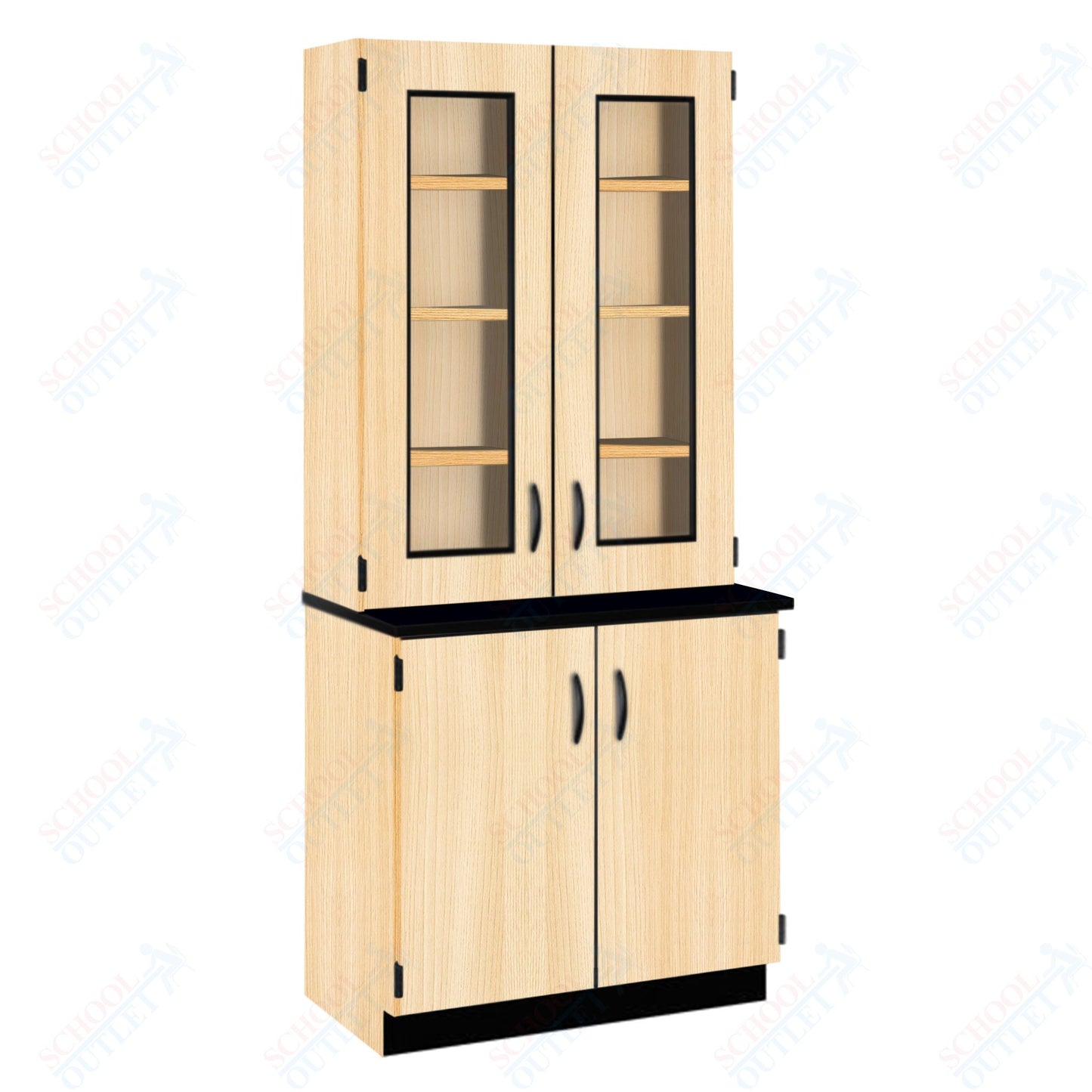 Chemical Resistant Laminate Top Display Hutch with Lock and Base Molding (84204 K84 21)