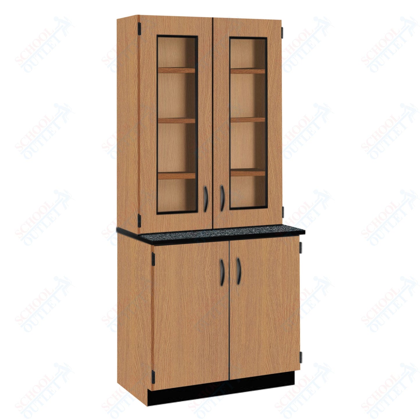 Chemical Resistant Laminate Top Display Hutch with Lock and Base Molding (84204 K84 21)