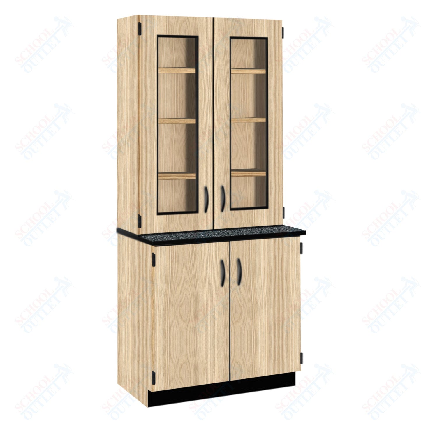 Chemical Resistant Laminate Top Display Hutch with Lock and Base Molding (84204 K84 21)