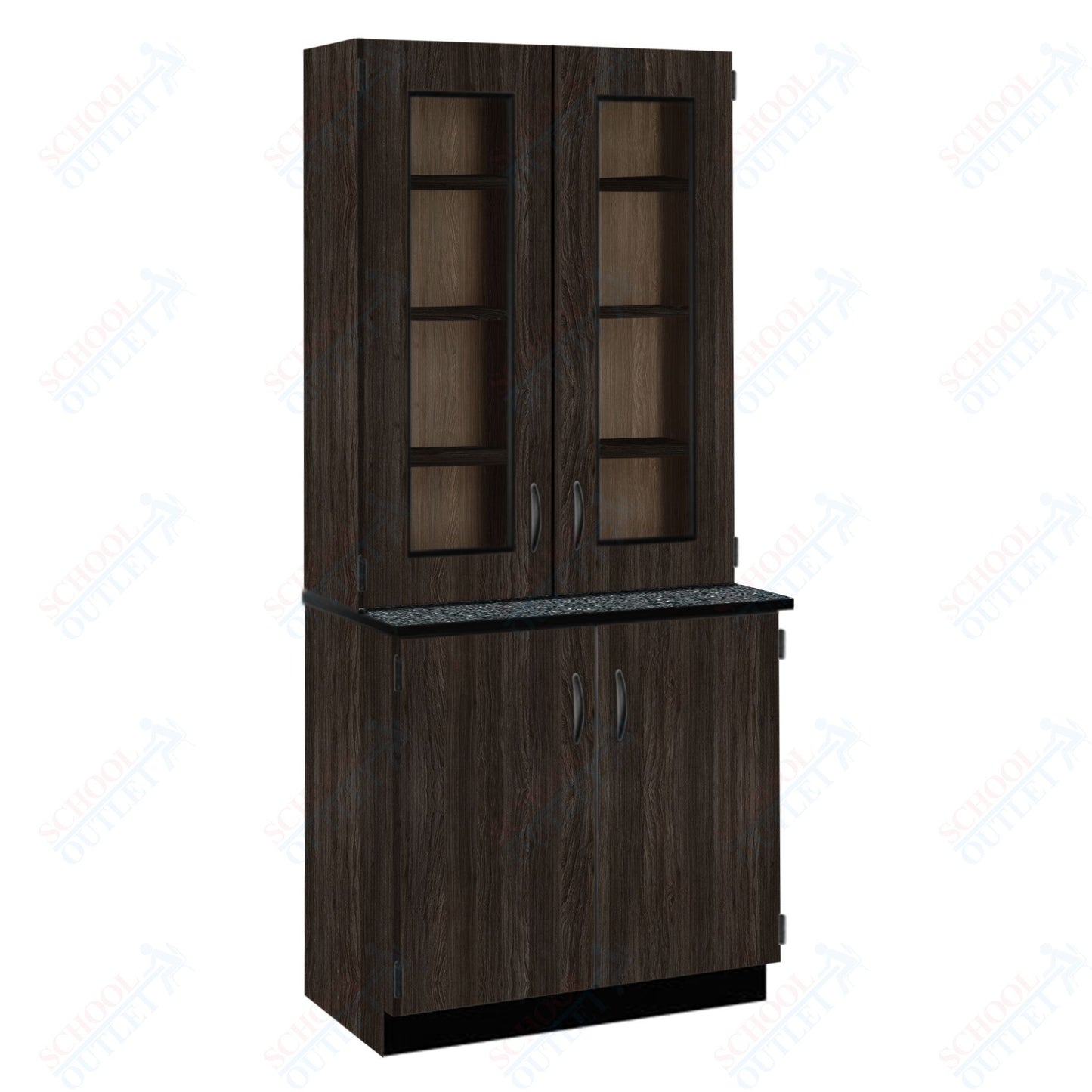 Chemical Resistant Laminate Top Display Hutch with Lock and Base Molding (84204 K84 21)