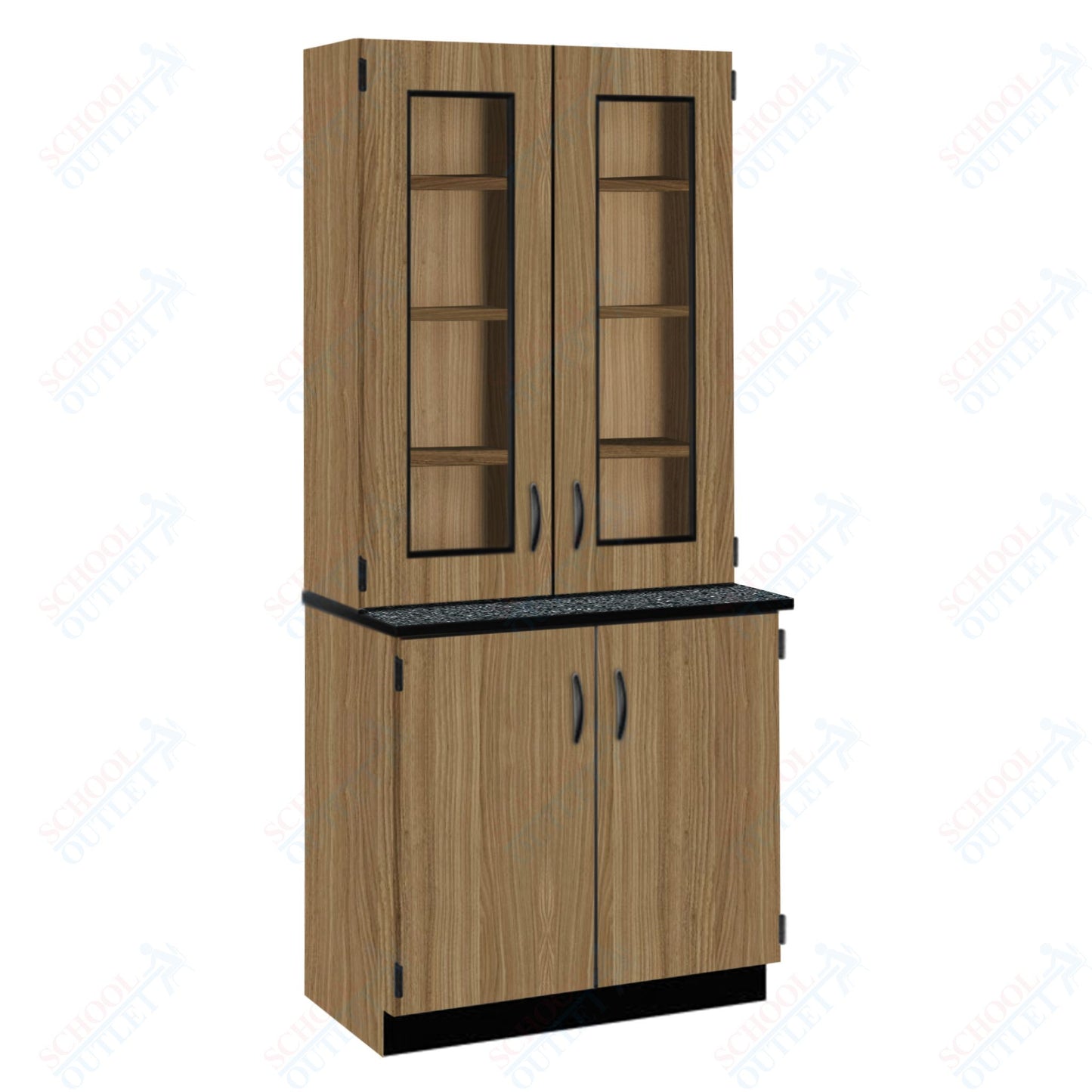 Chemical Resistant Laminate Top Display Hutch with Lock and Base Molding (84204 K84 21)