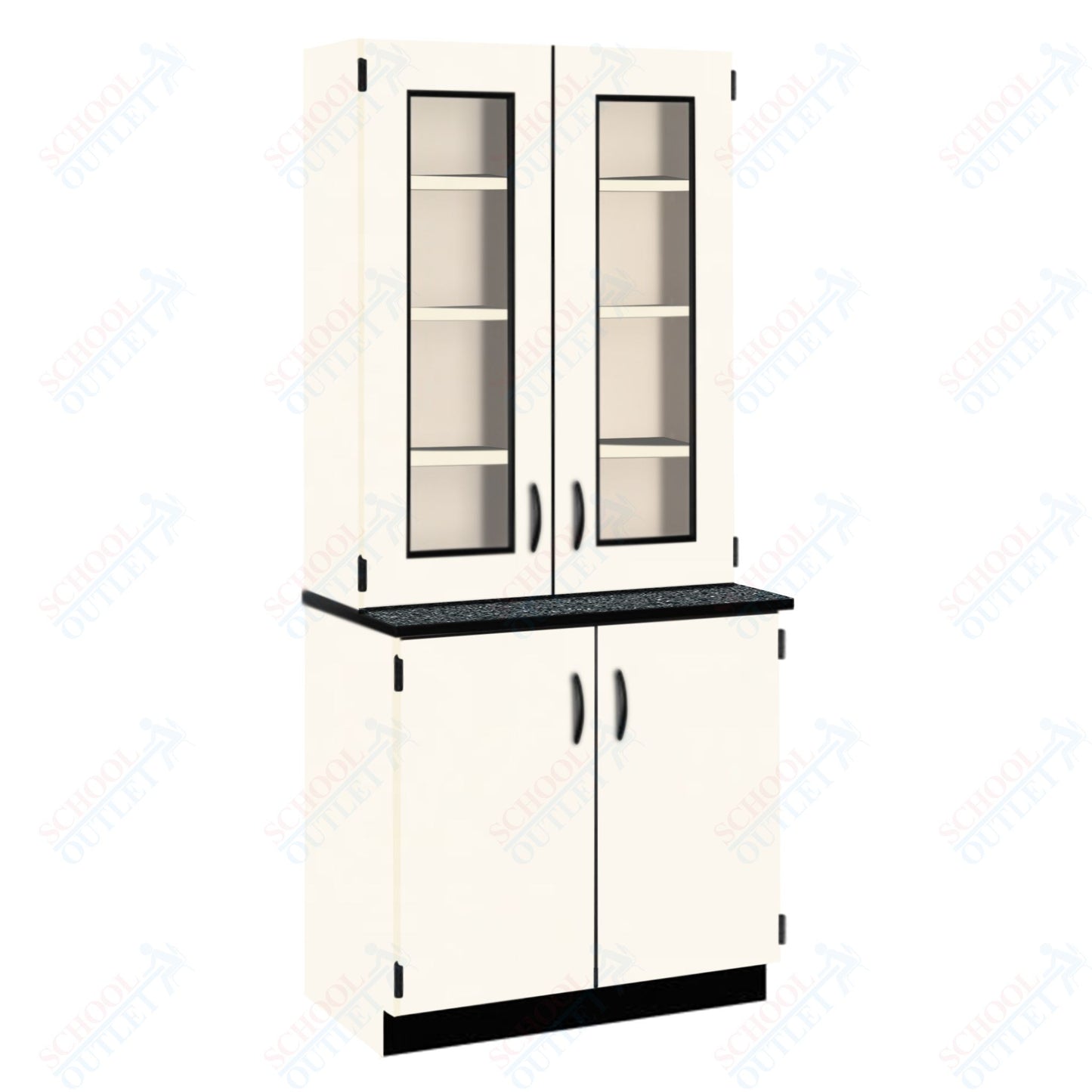 Chemical Resistant Laminate Top Display Hutch with Lock and Base Molding (84204 K84 21)