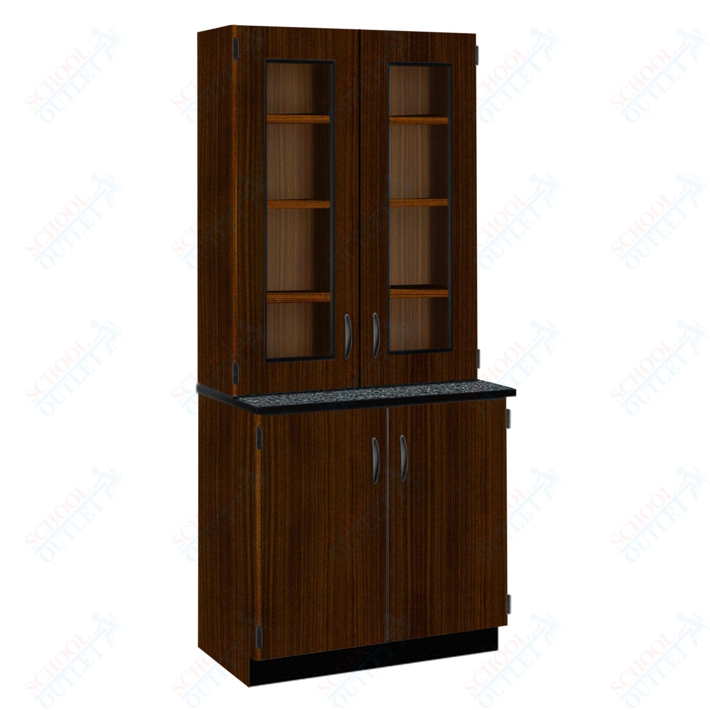 Chemical Resistant Laminate Top Display Hutch with Lock and Base Molding (84204 K84 21)