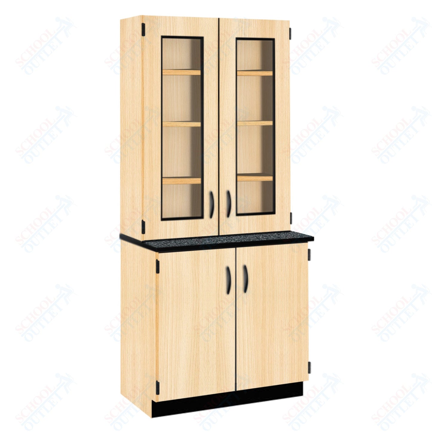 Chemical Resistant Laminate Top Display Hutch with Lock and Base Molding (84204 K84 21)