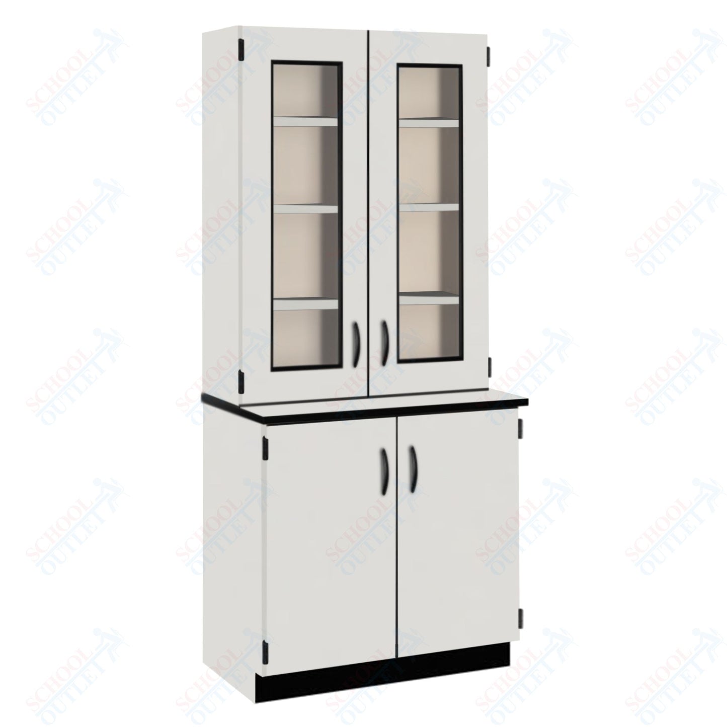 Chemical Resistant Laminate Top Display Hutch with Lock and Base Molding (84204 K84 21)