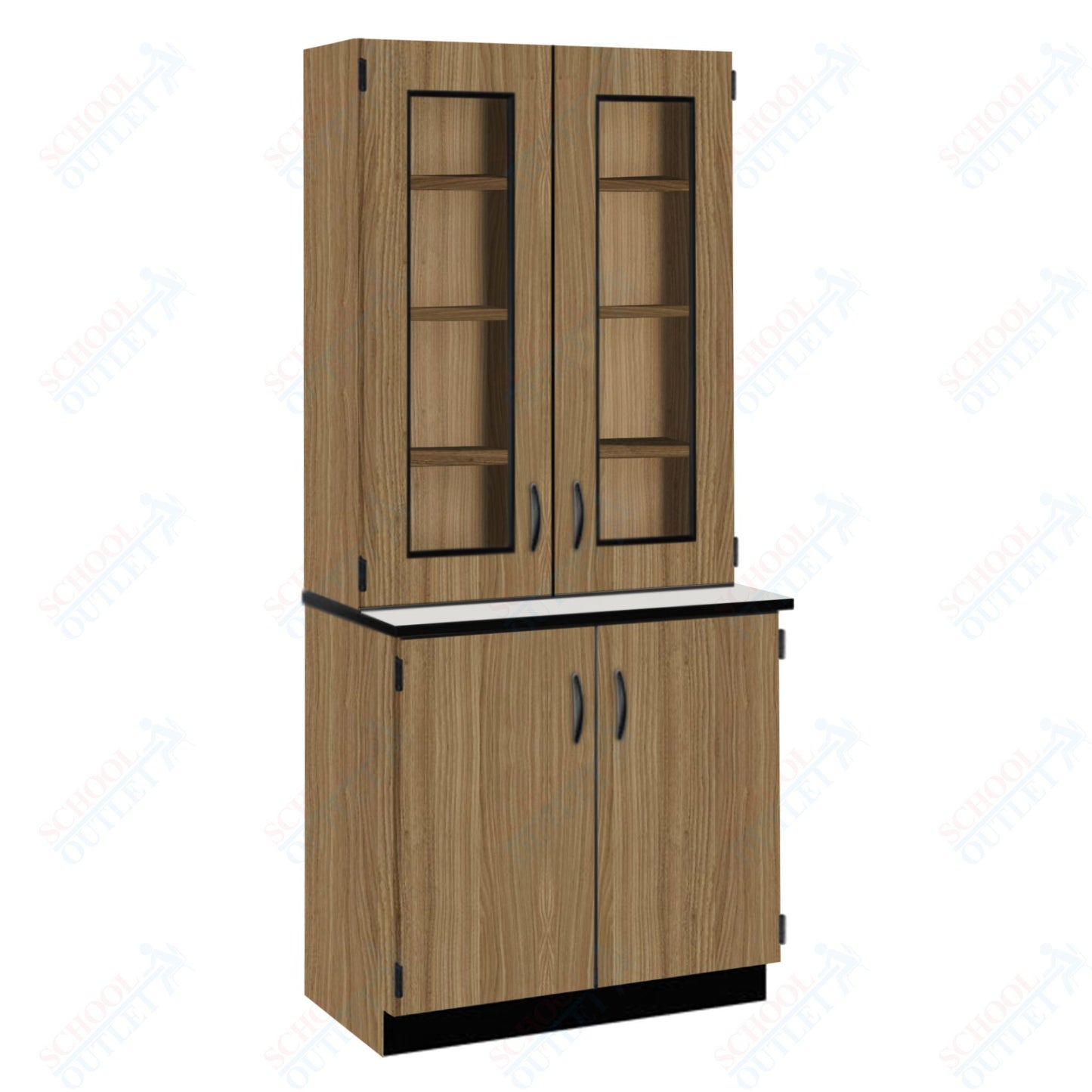 Chemical Resistant Laminate Top Display Hutch with Lock and Base Molding (84204 K84 21)