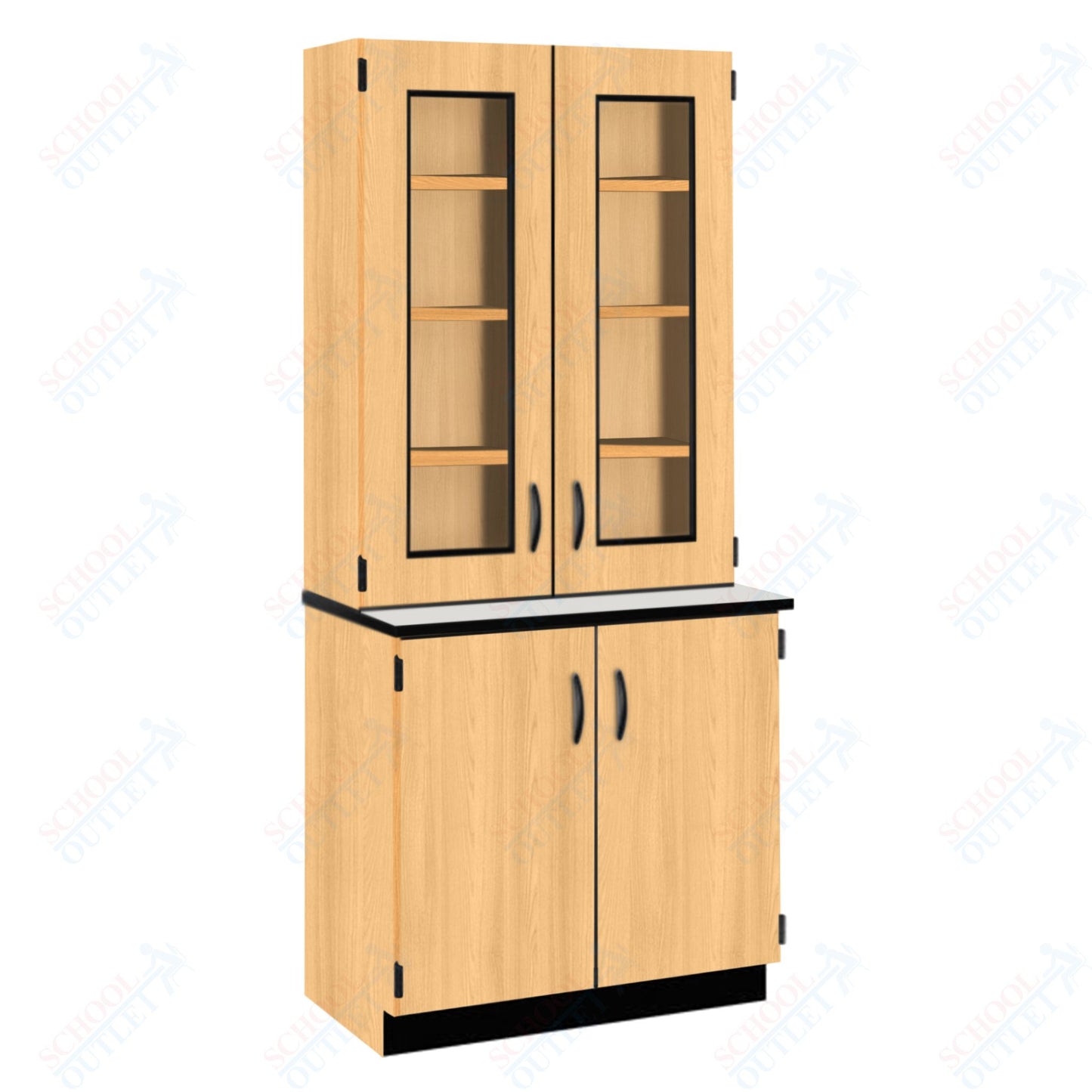 Chemical Resistant Laminate Top Display Hutch with Lock and Base Molding (84204 K84 21)