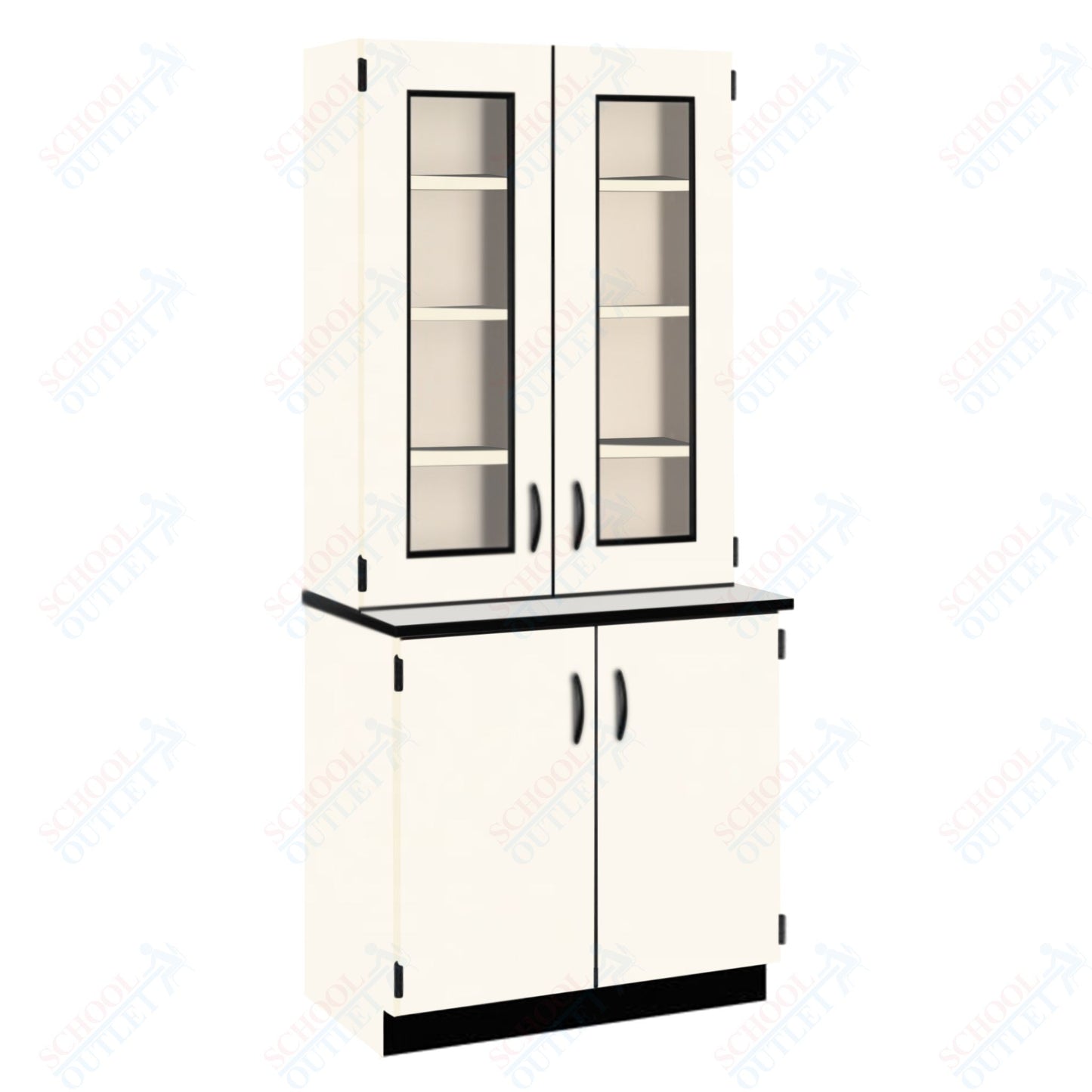 Chemical Resistant Laminate Top Display Hutch with Lock and Base Molding (84204 K84 21)