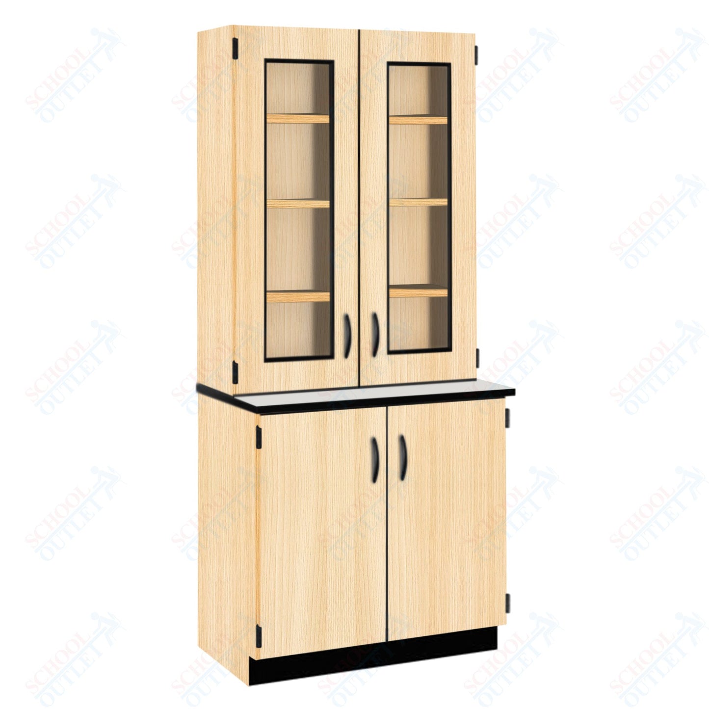 Chemical Resistant Laminate Top Display Hutch with Lock and Base Molding (84204 K84 21)