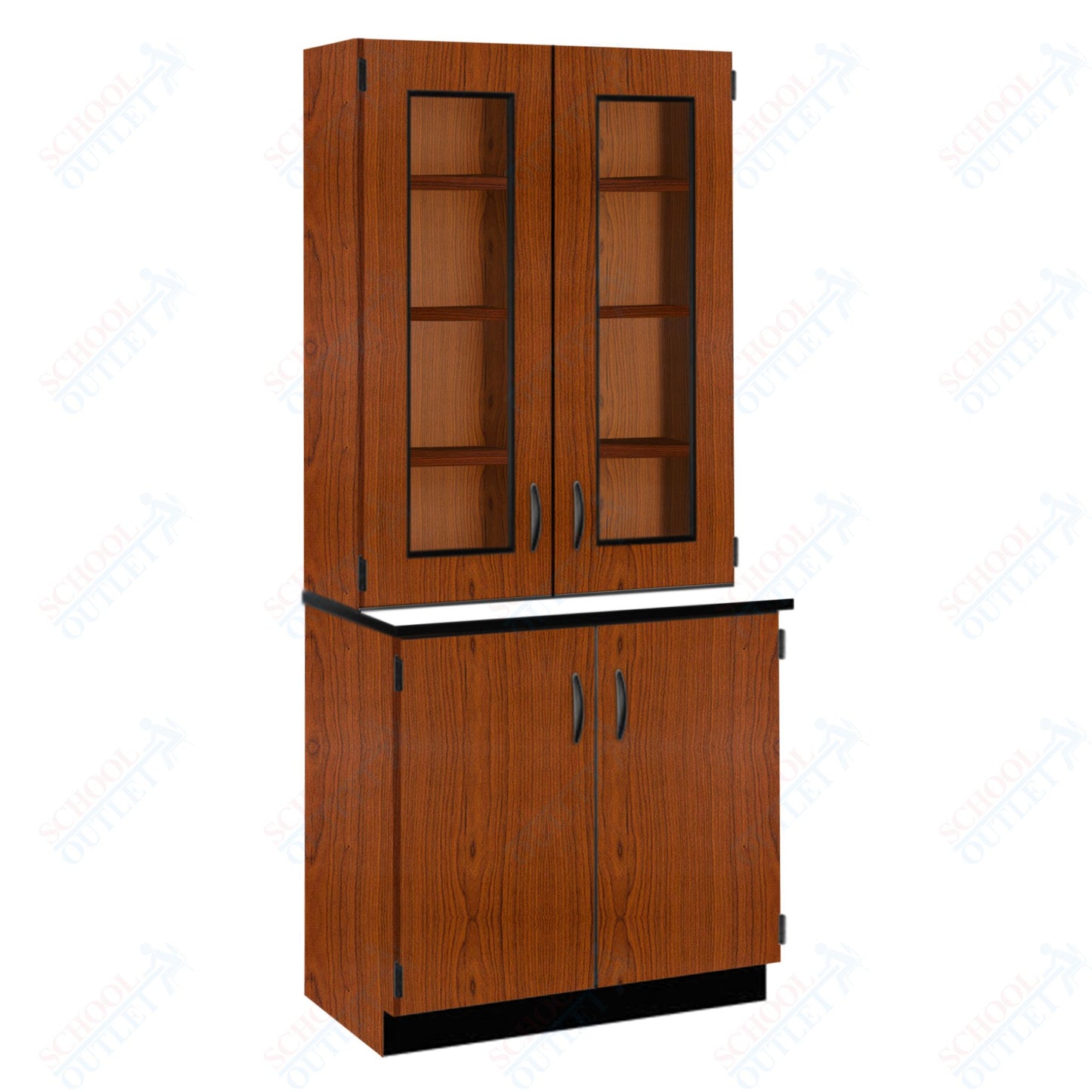 Chemical Resistant Laminate Top Display Hutch with Lock and Base Molding (84204 K84 21)