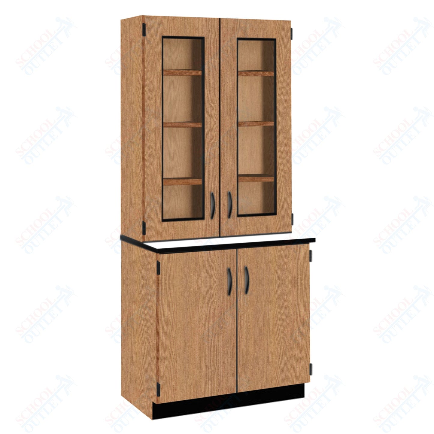 Chemical Resistant Laminate Top Display Hutch with Lock and Base Molding (84204 K84 21)