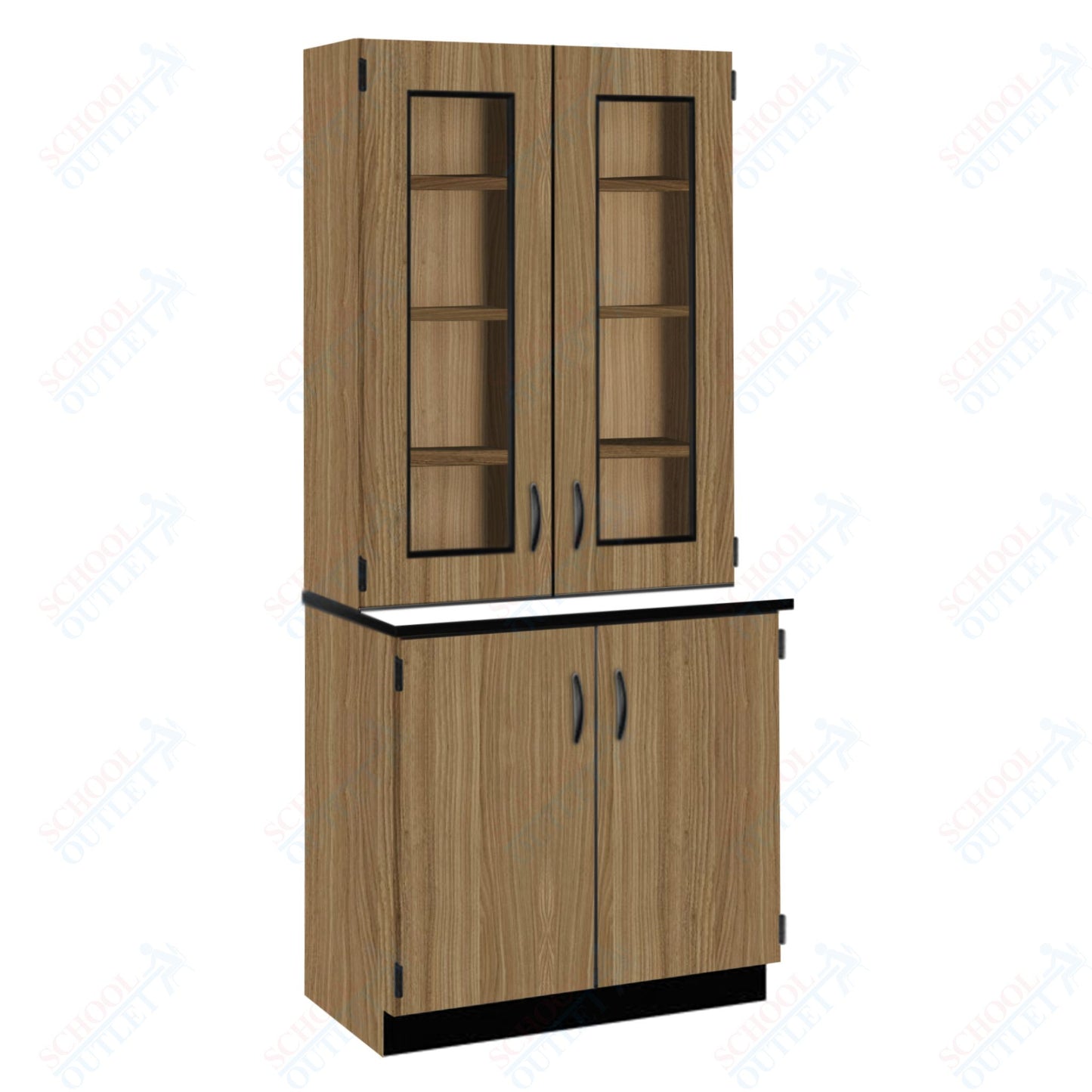 Chemical Resistant Laminate Top Display Hutch with Lock and Base Molding (84204 K84 21)