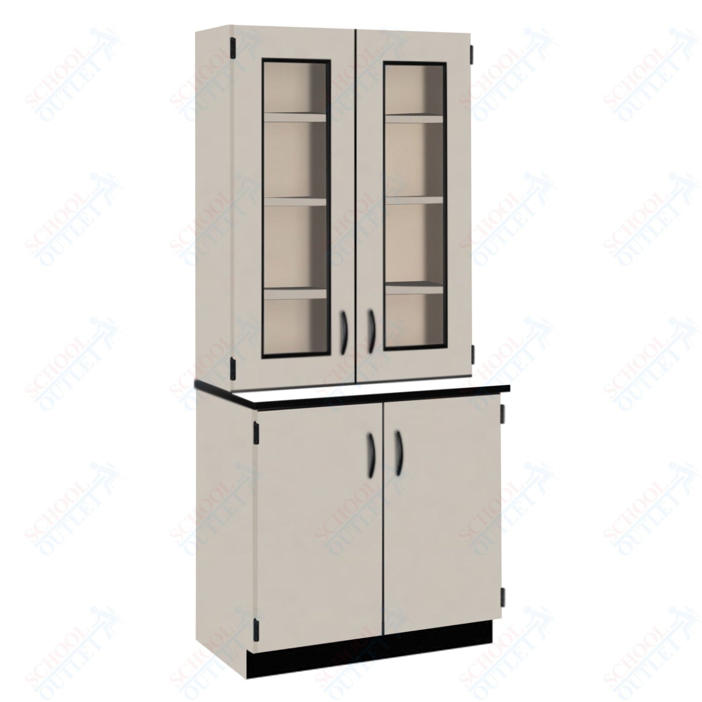 Chemical Resistant Laminate Top Display Hutch with Lock and Base Molding (84204 K84 21)