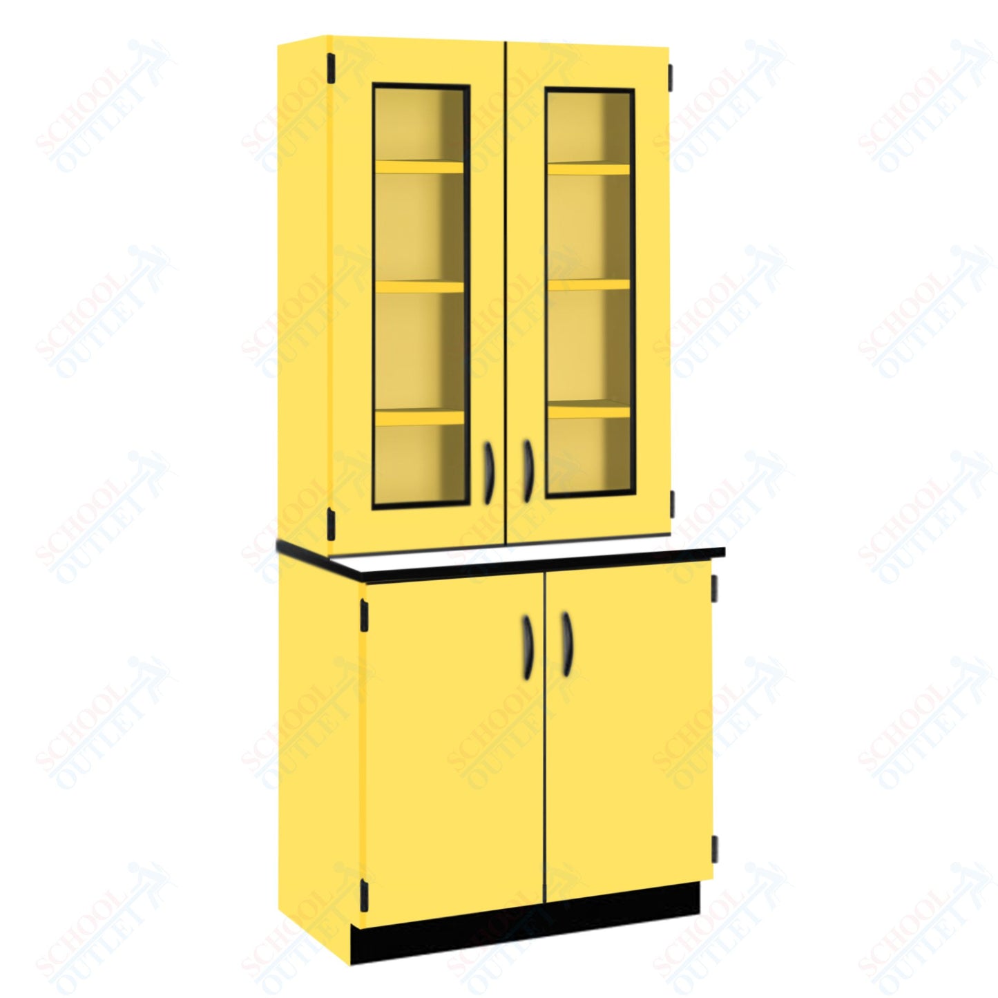 Chemical Resistant Laminate Top Display Hutch with Lock and Base Molding (84204 K84 21)