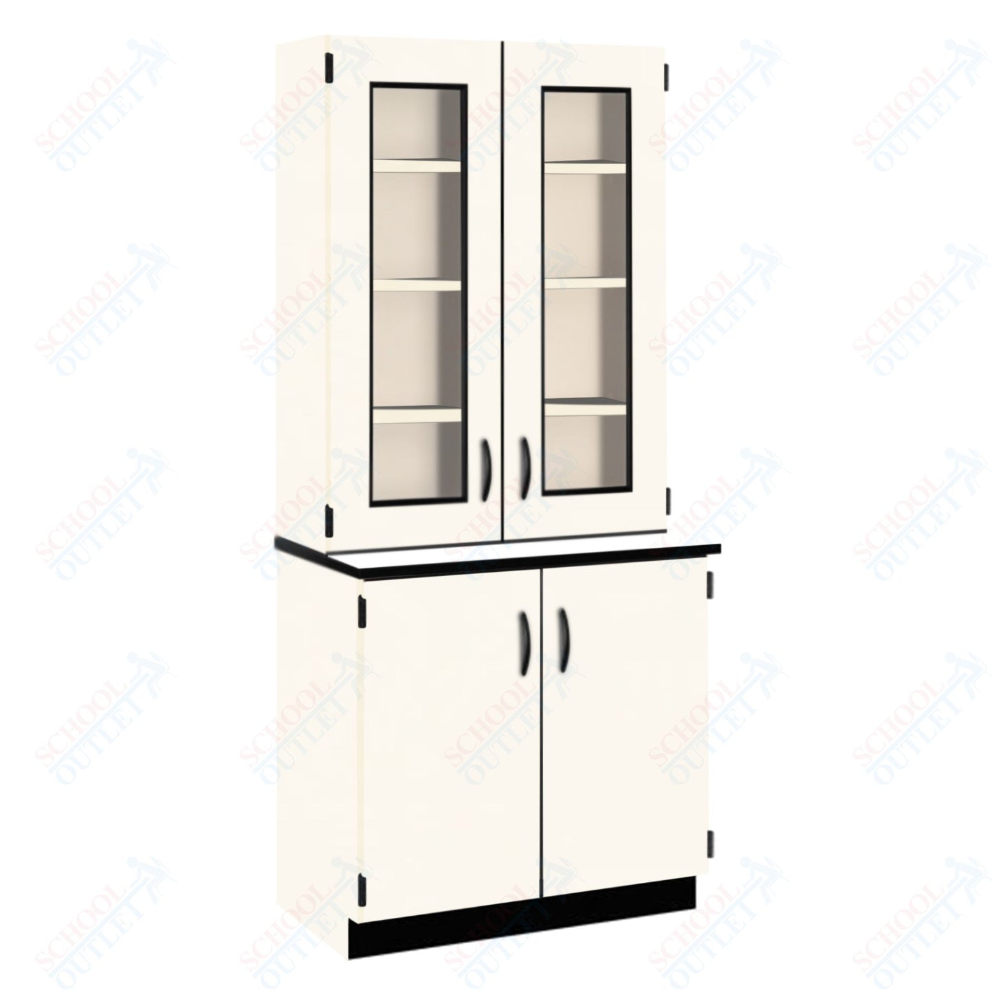 Chemical Resistant Laminate Top Display Hutch with Lock and Base Molding (84204 K84 21)