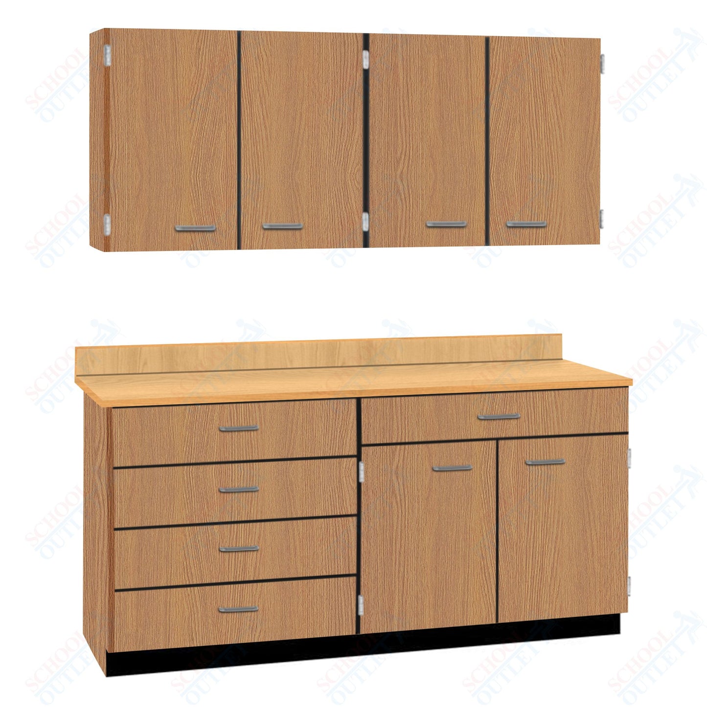 60" Wide Complete Suites with Locks (84512 F60) - SchoolOutlet