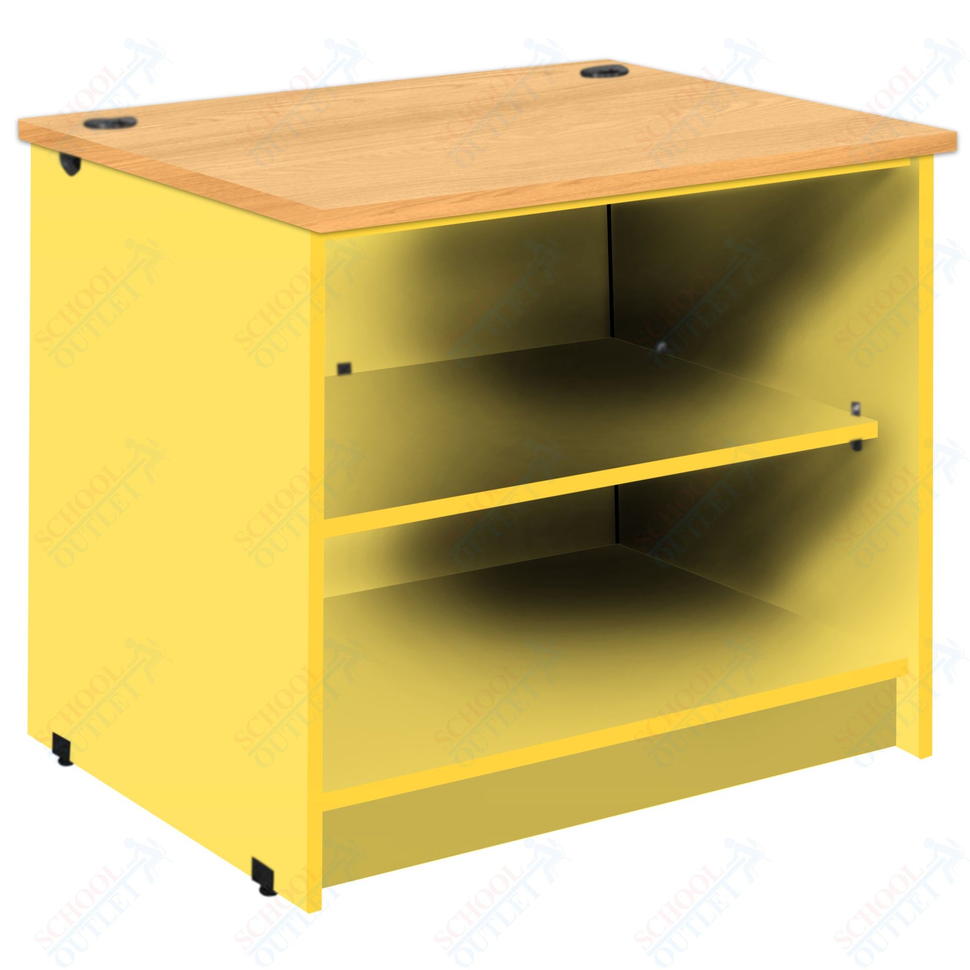 Circulation Desk Units with 2 Open Shelves (88002 Z30) - SchoolOutlet