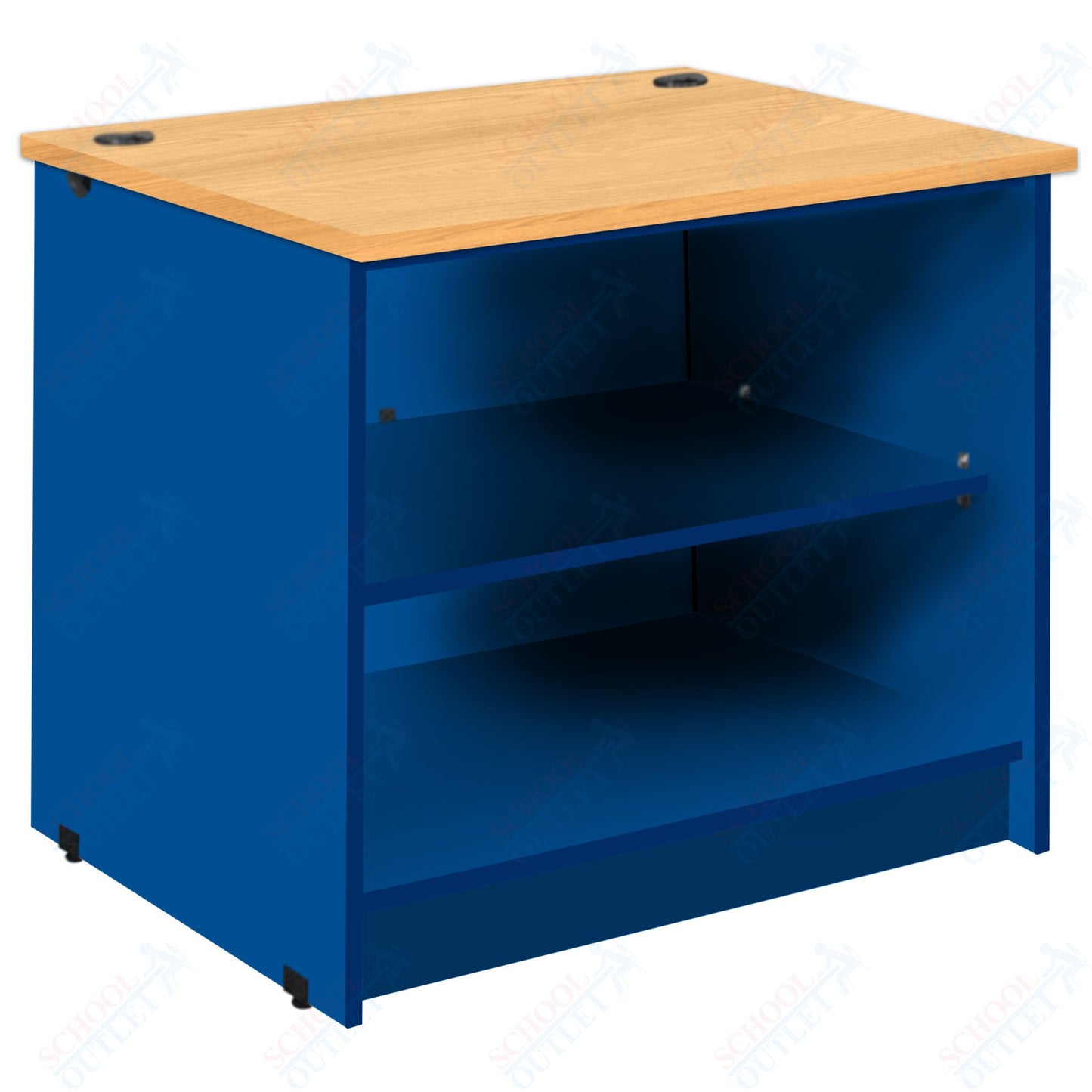 Circulation Desk Units with 2 Open Shelves (88002 Z30) - SchoolOutlet