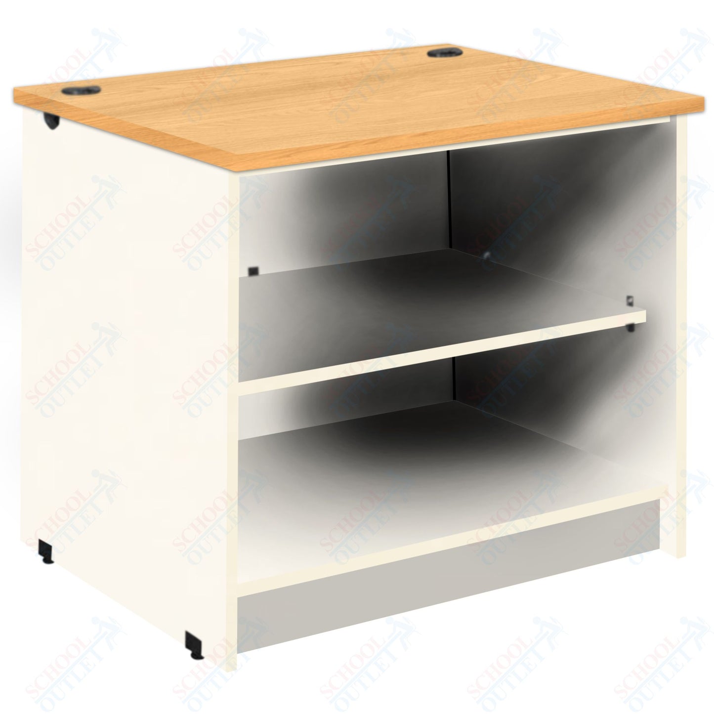 Circulation Desk Units with 2 Open Shelves (88002 Z30) - SchoolOutlet