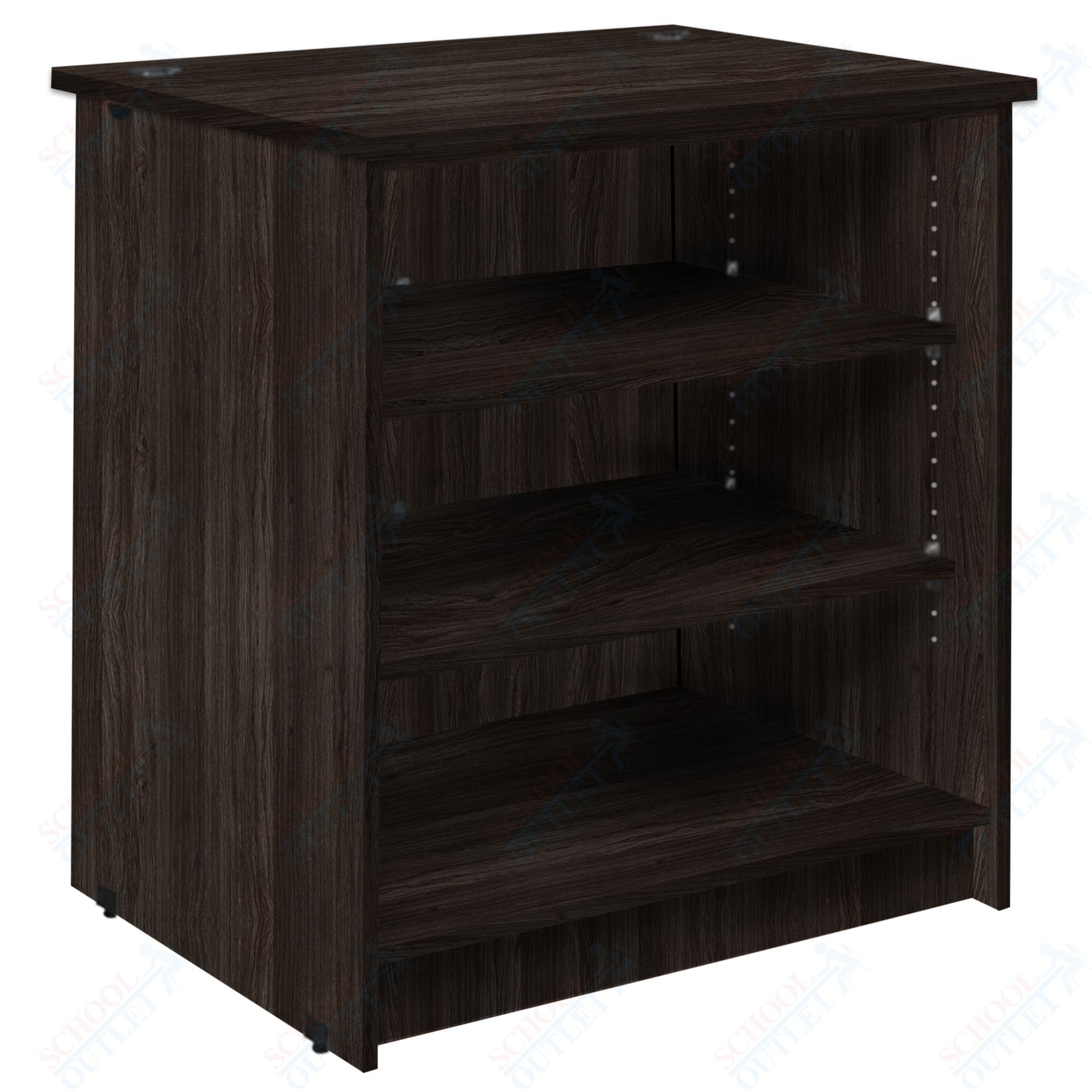 Circulation Desk Units with 3 Open Shelves (88002 Z40) - SchoolOutlet