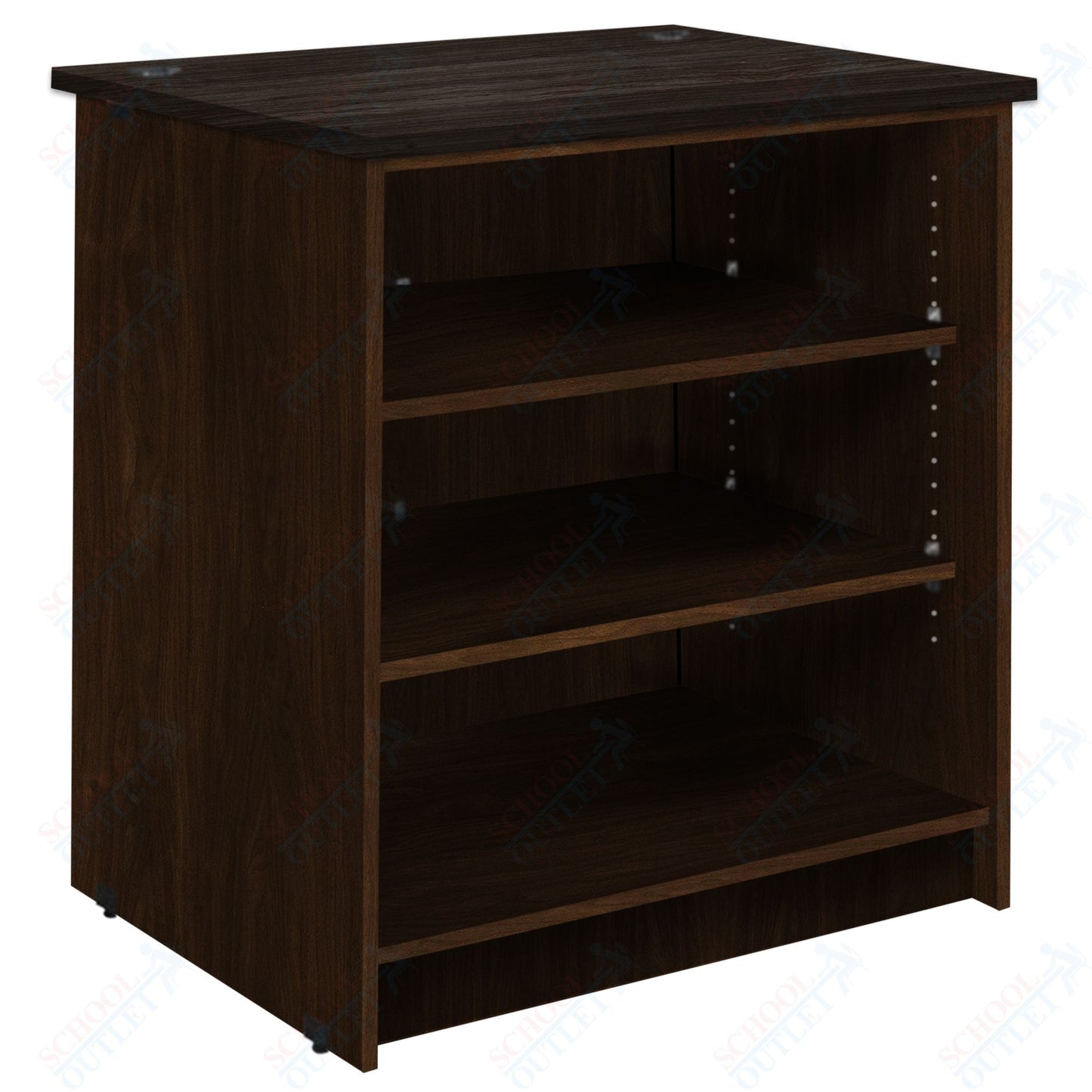 Circulation Desk Units with 3 Open Shelves (88002 Z40) - SchoolOutlet