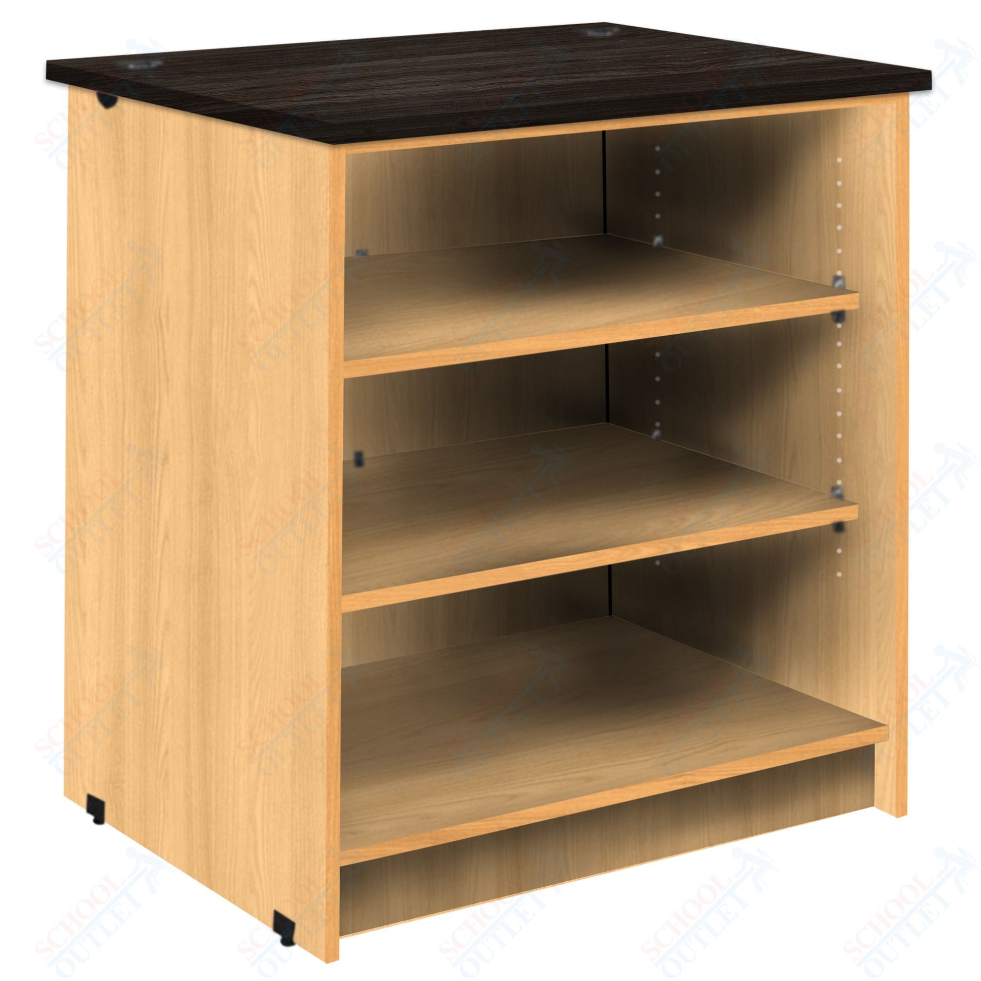 Circulation Desk Units with 3 Open Shelves (88002 Z40) - SchoolOutlet