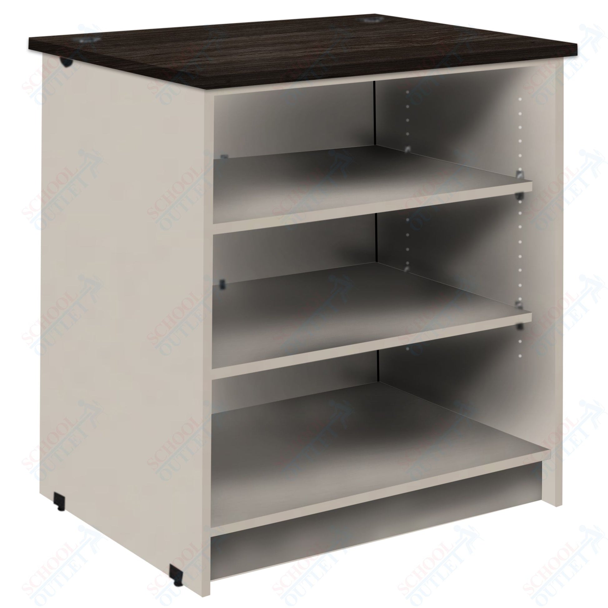 Circulation Desk Units with 3 Open Shelves (88002 Z40) - SchoolOutlet