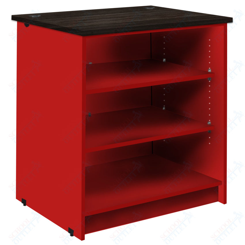 Circulation Desk Units with 3 Open Shelves (88002 Z40) - SchoolOutlet