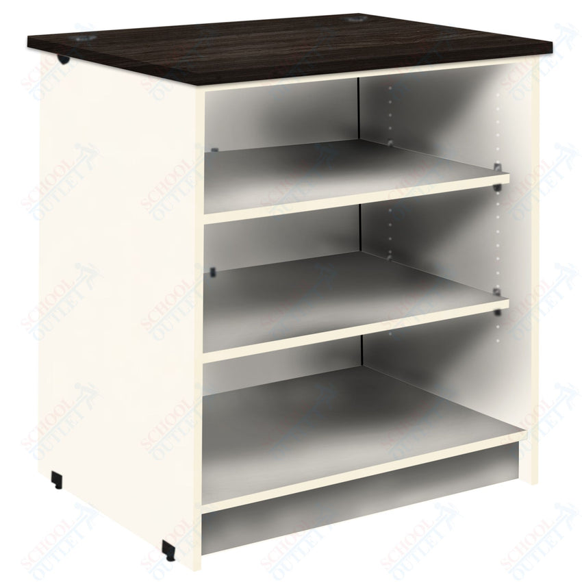 Circulation Desk Units with 3 Open Shelves (88002 Z40) - SchoolOutlet