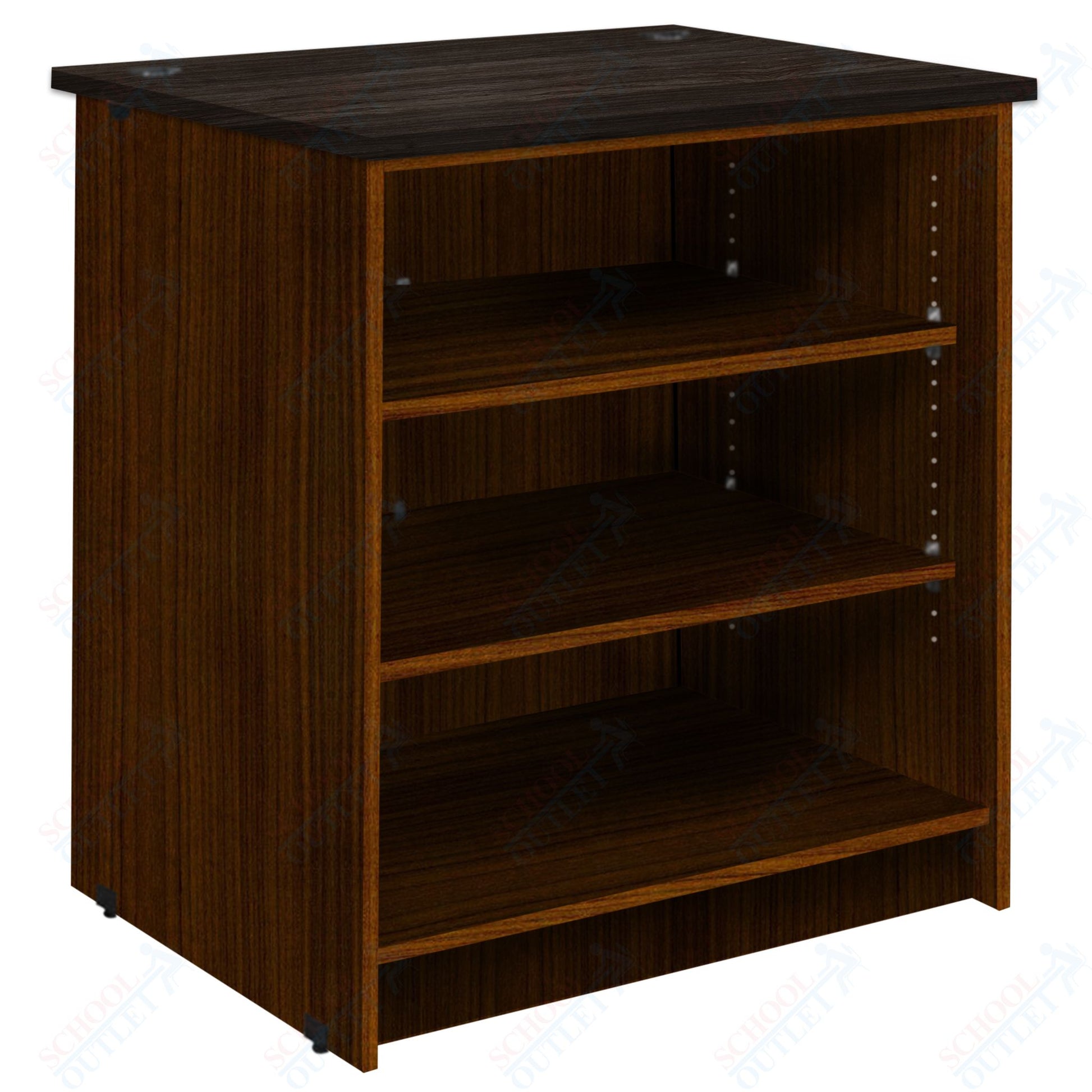 Circulation Desk Units with 3 Open Shelves (88002 Z40) - SchoolOutlet