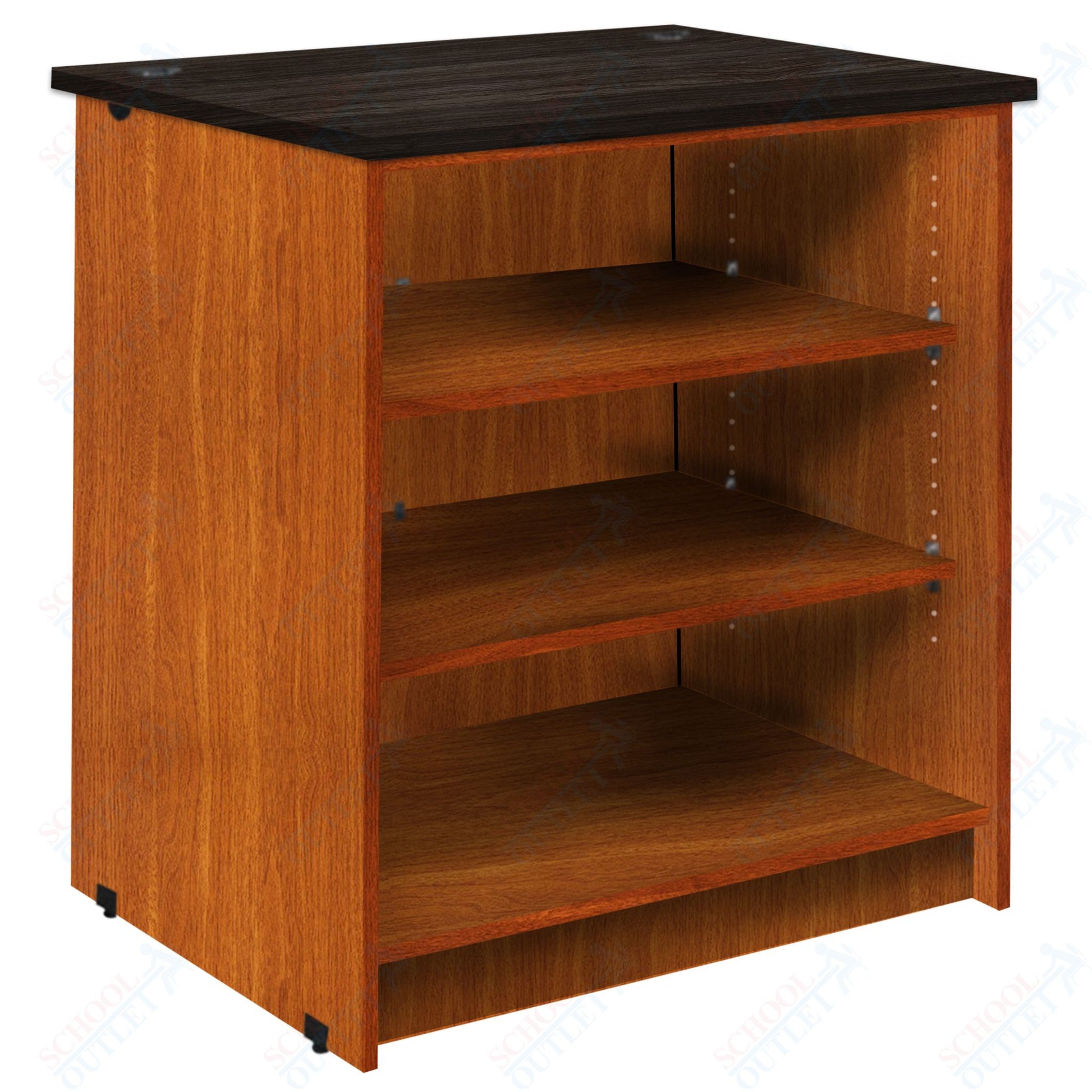 Circulation Desk Units with 3 Open Shelves (88002 Z40) - SchoolOutlet