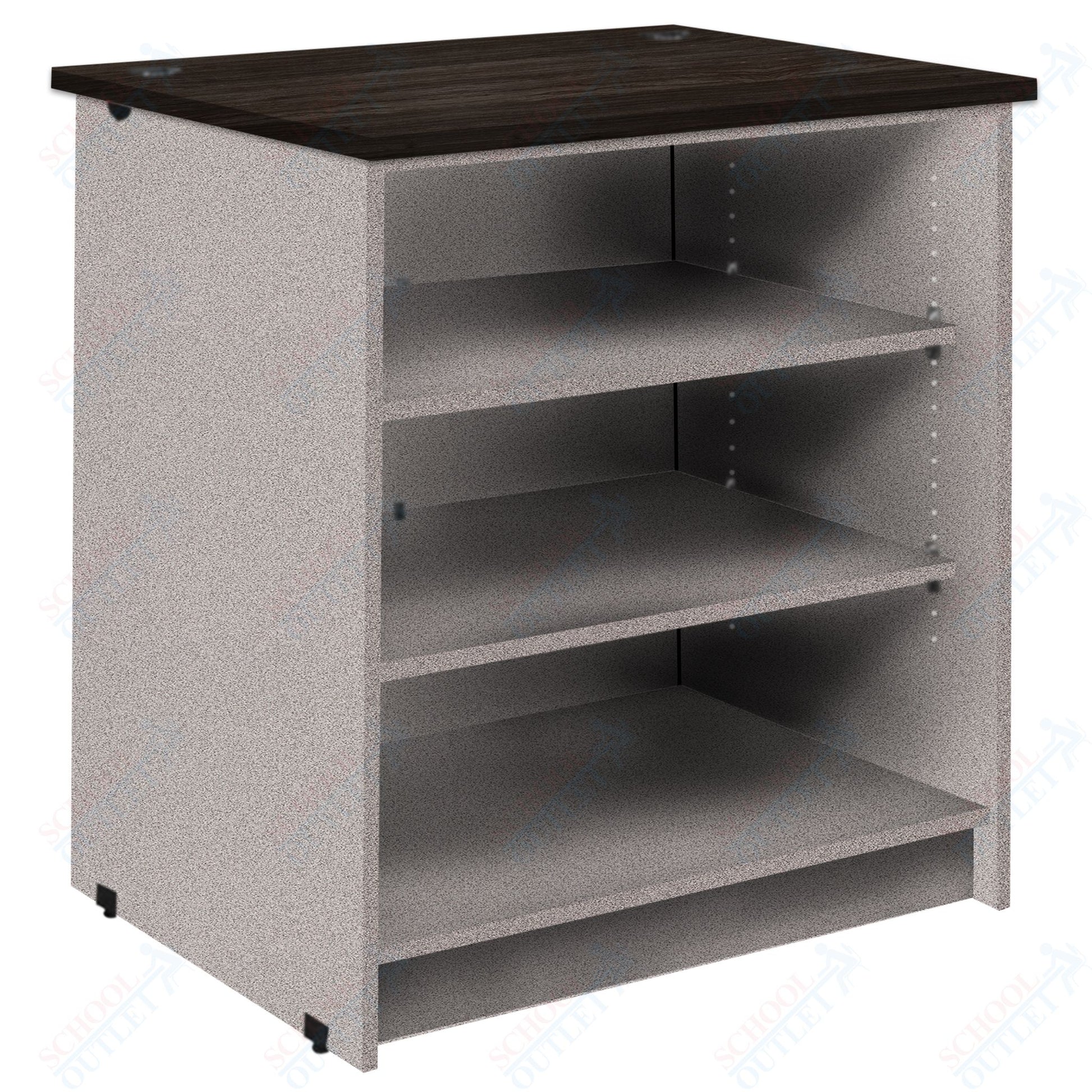 Circulation Desk Units with 3 Open Shelves (88002 Z40) - SchoolOutlet