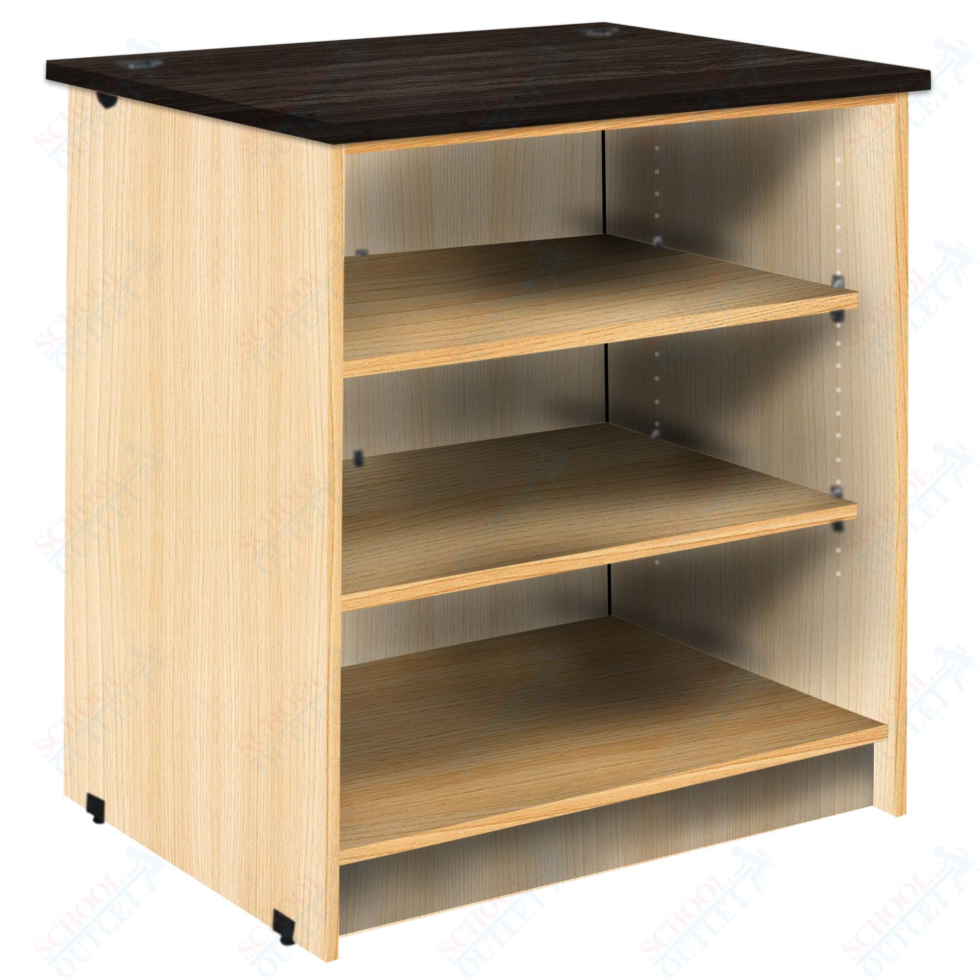 Circulation Desk Units with 3 Open Shelves (88002 Z40) - SchoolOutlet