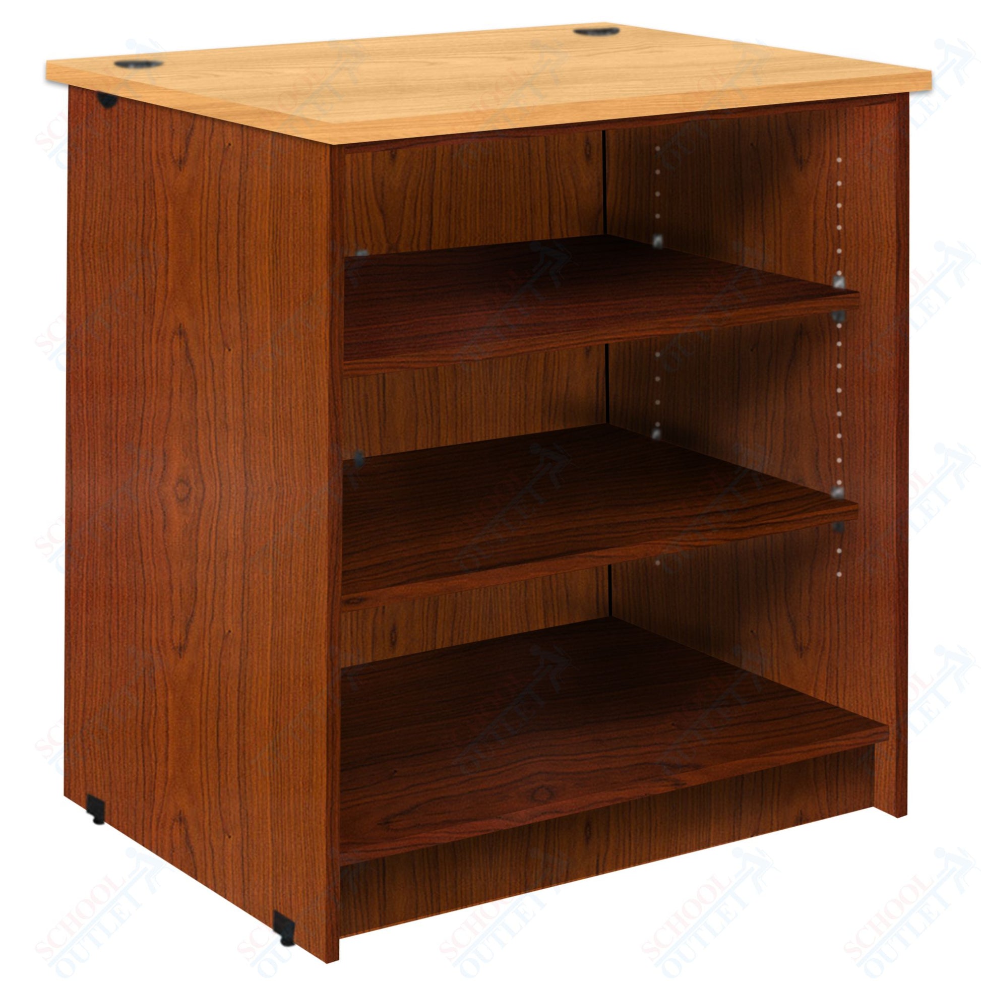 Circulation Desk Units with 3 Open Shelves (88002 Z40) - SchoolOutlet